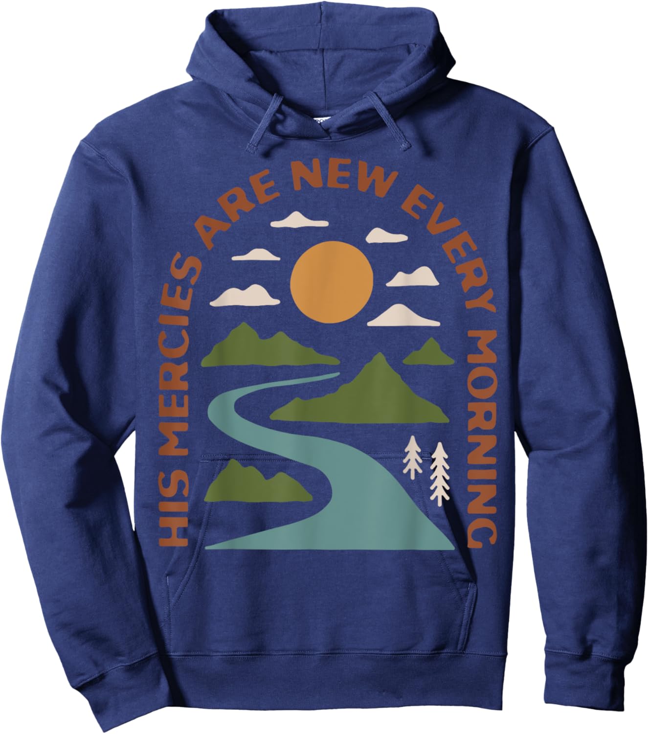 His Mercies Are New Every Morning Hoodie - Hoodie | Navy