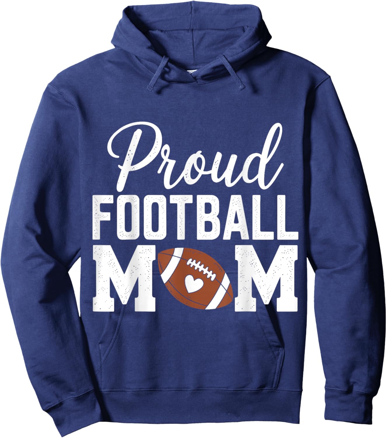 Proud Football Mom Funny Football Player Mom Hoodie - Hoodie | Navy