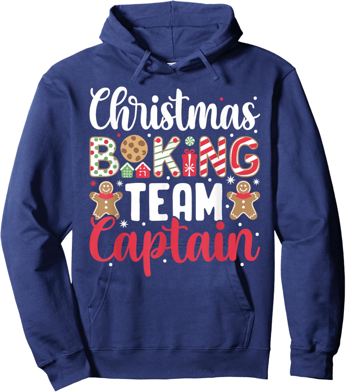 Funny Christmas Baking Team Captain Baking Christmas Cookie Hoodie - Hoodie | Navy