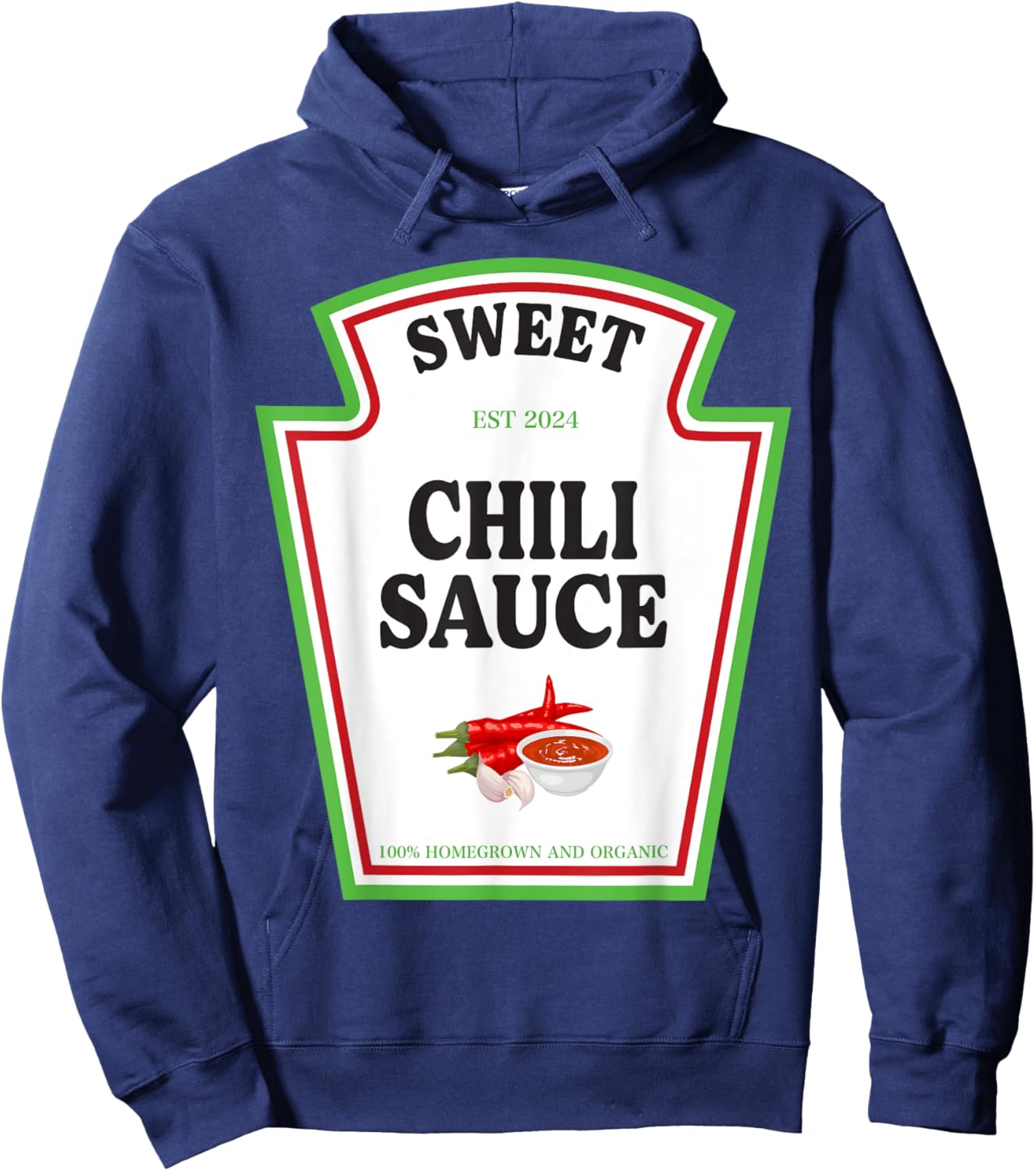 Sweet Chili Sauce Condiment Spice Costume Party Matching Hoodie - Hoodie | Navy