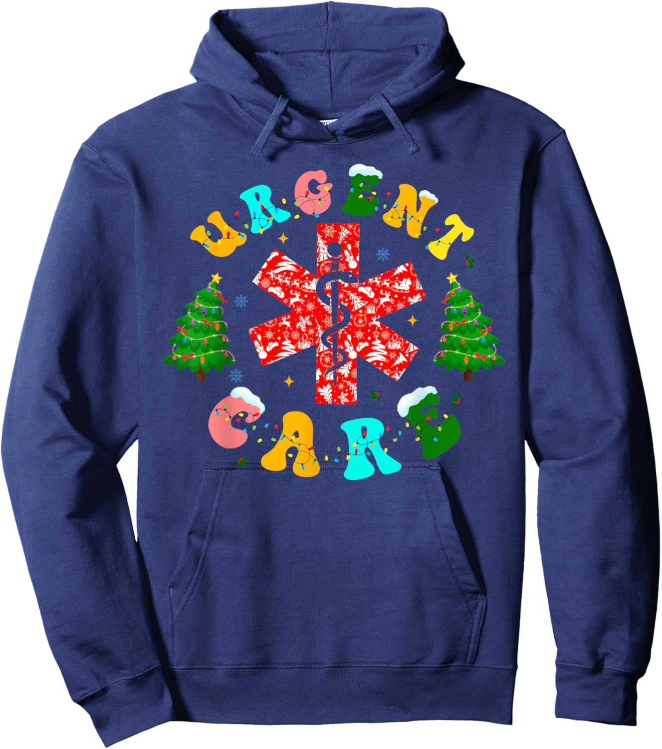 Urgent Care Nurse Christmas Team Minor Injury Unit RN Nurse Hoodie - Hoodie | Navy