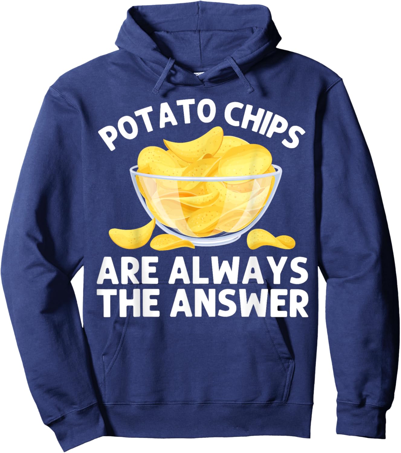Funny Potato Chips Art Women Kids Bag Of Chips Lover Hoodie - Hoodie | Navy
