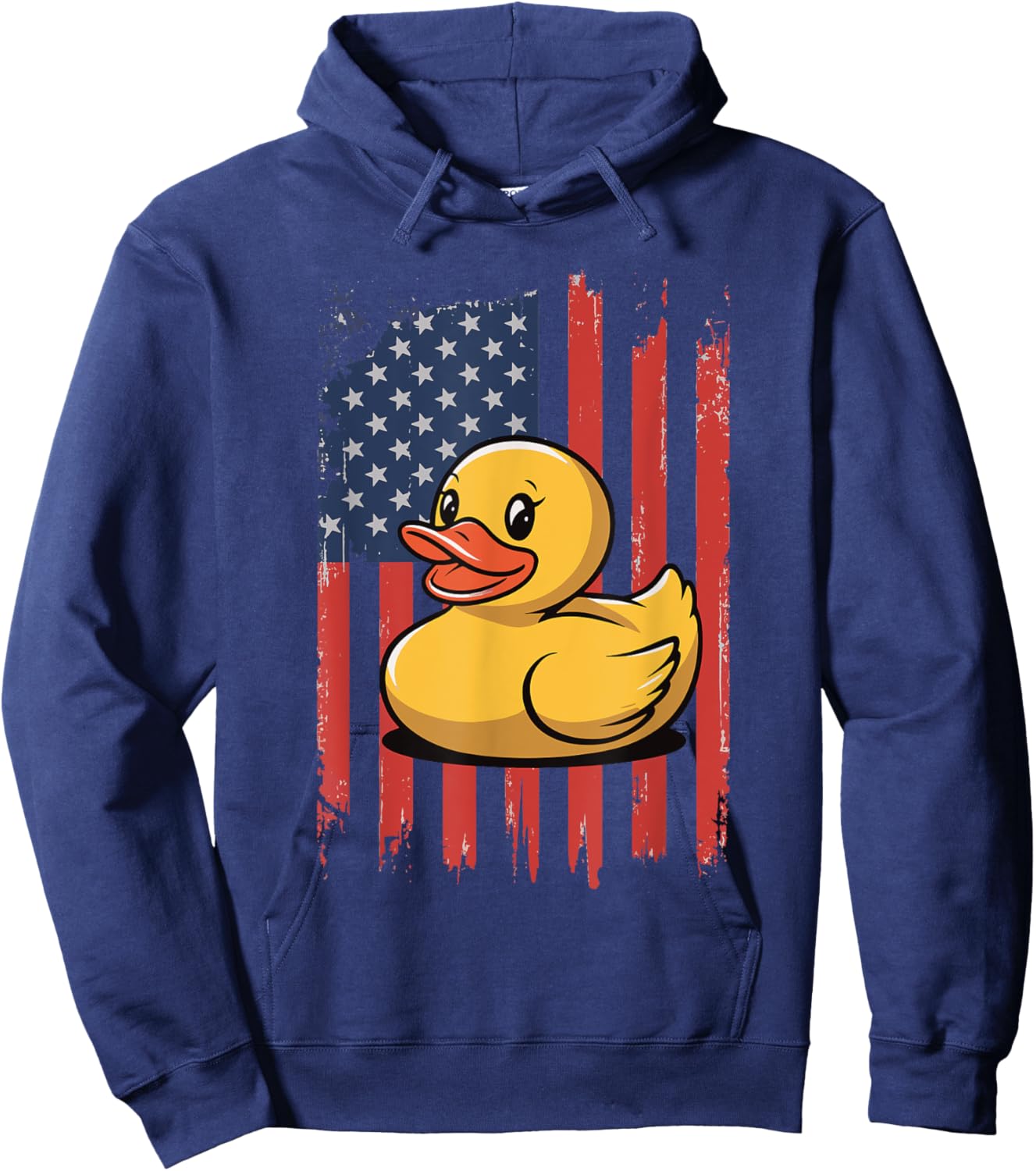 Rubber Duck USA Flag Independence Day Bath Duck Hoodie - Hoodie | Navy