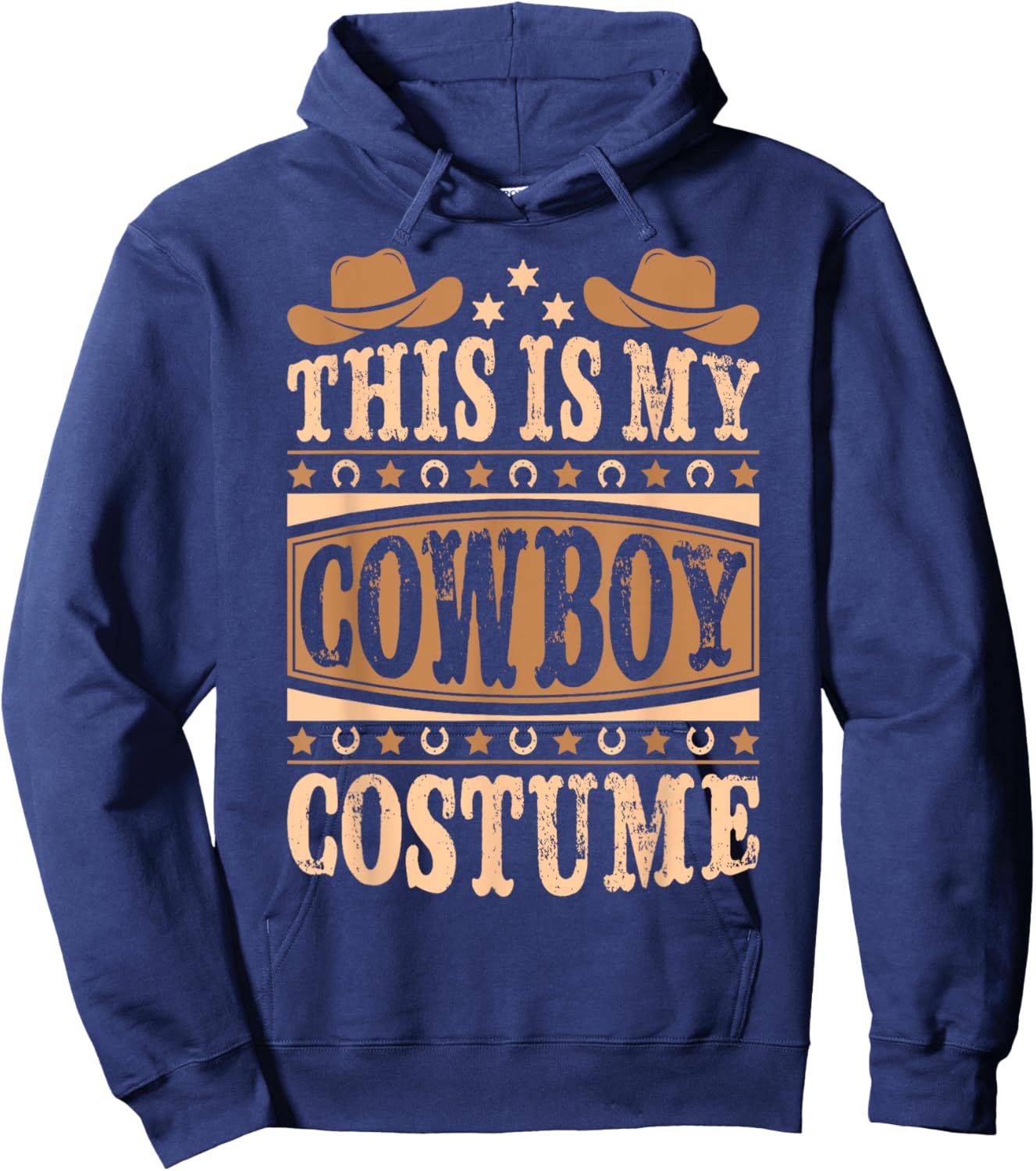 Cute Cowboy Western Cowboy Outfit Men Boy Kid Cowboy Costume Hoodie - Hoodie | Navy