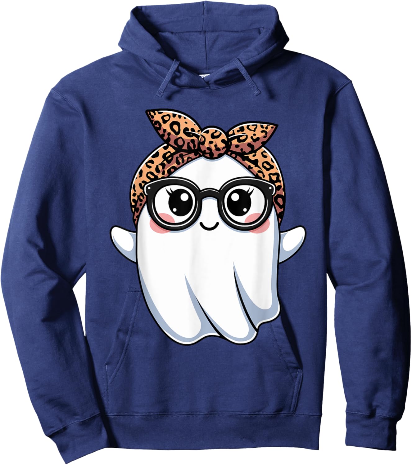 Halloween Ghost Glasses Boo Spooky Season Women Toddler Girl Hoodie - Hoodie | Navy