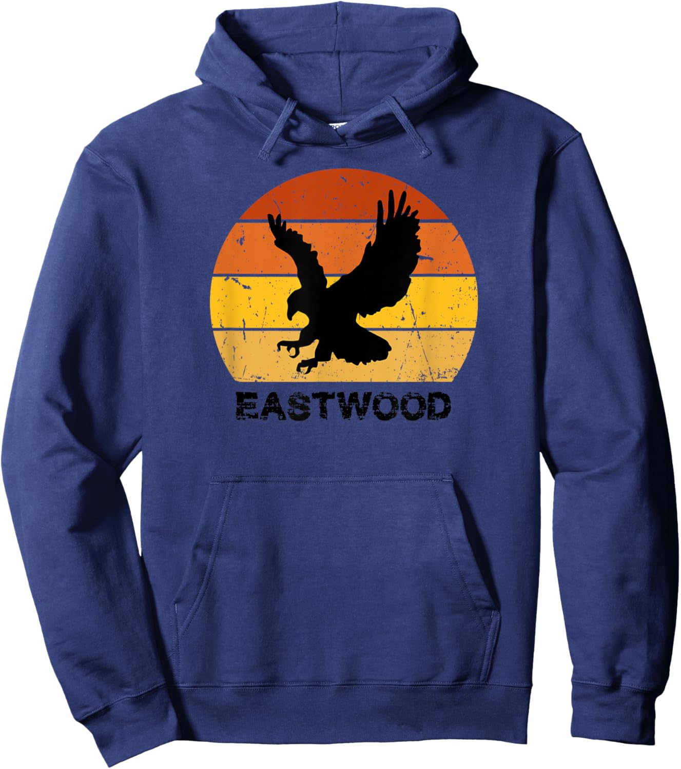 EASTWOOD Retro Eagle Sunset Hoodie - Hoodie | Navy
