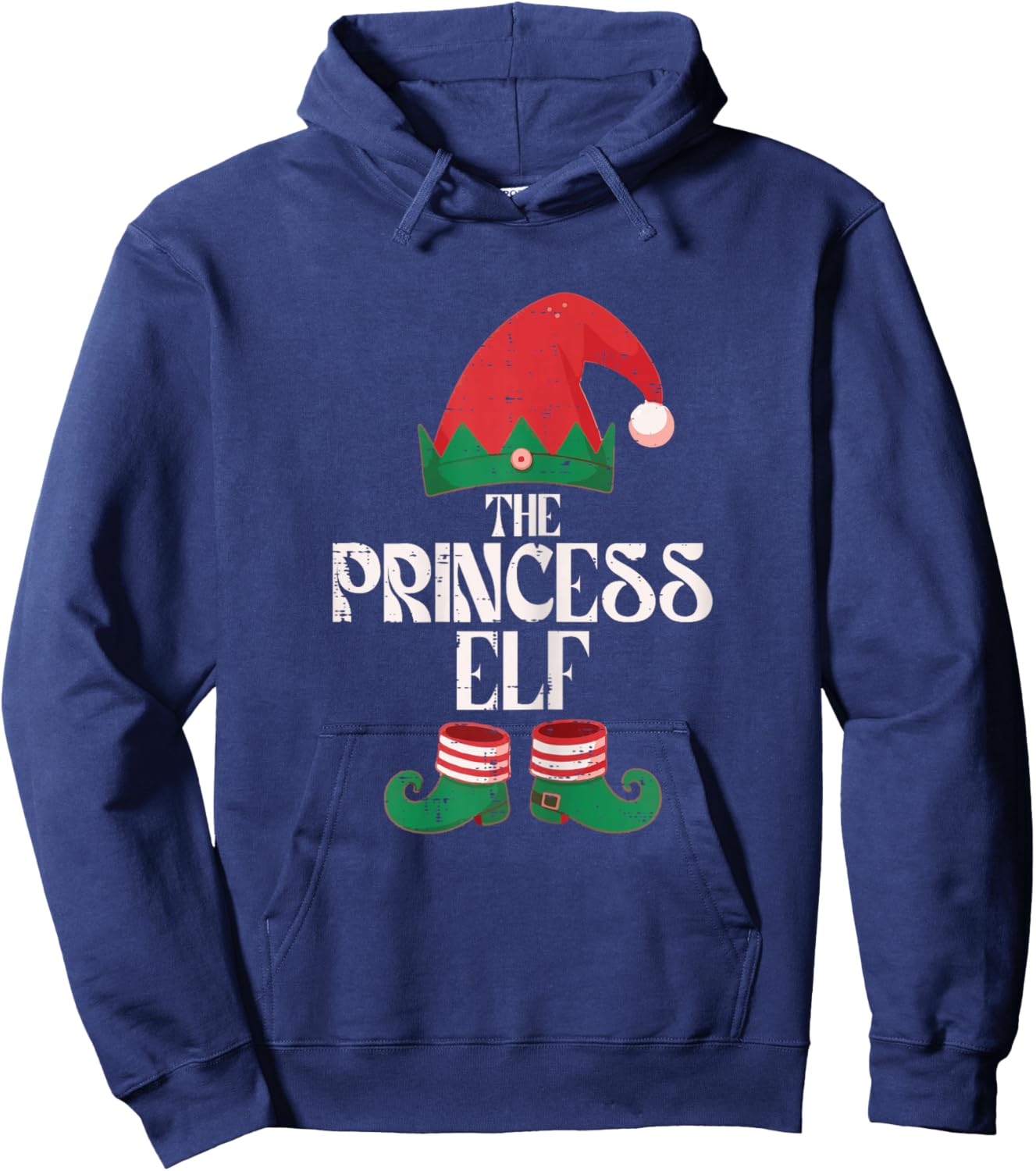 Christmas Princess Elf Xmas Family Match Girls Kids Toddlers Hoodie - Hoodie | Navy