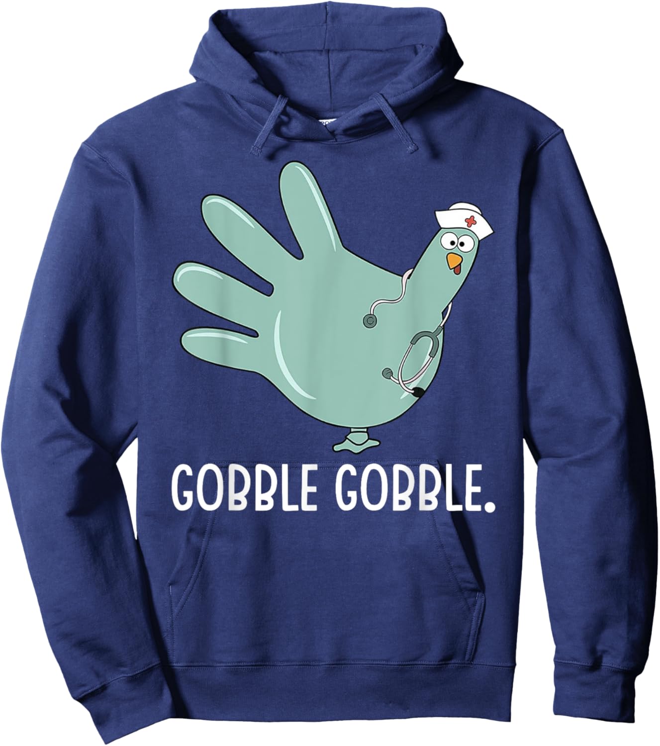 Thanksgiving nurse Glove Turkey Nurse thanksgiving for nurse Hoodie - Hoodie | Navy