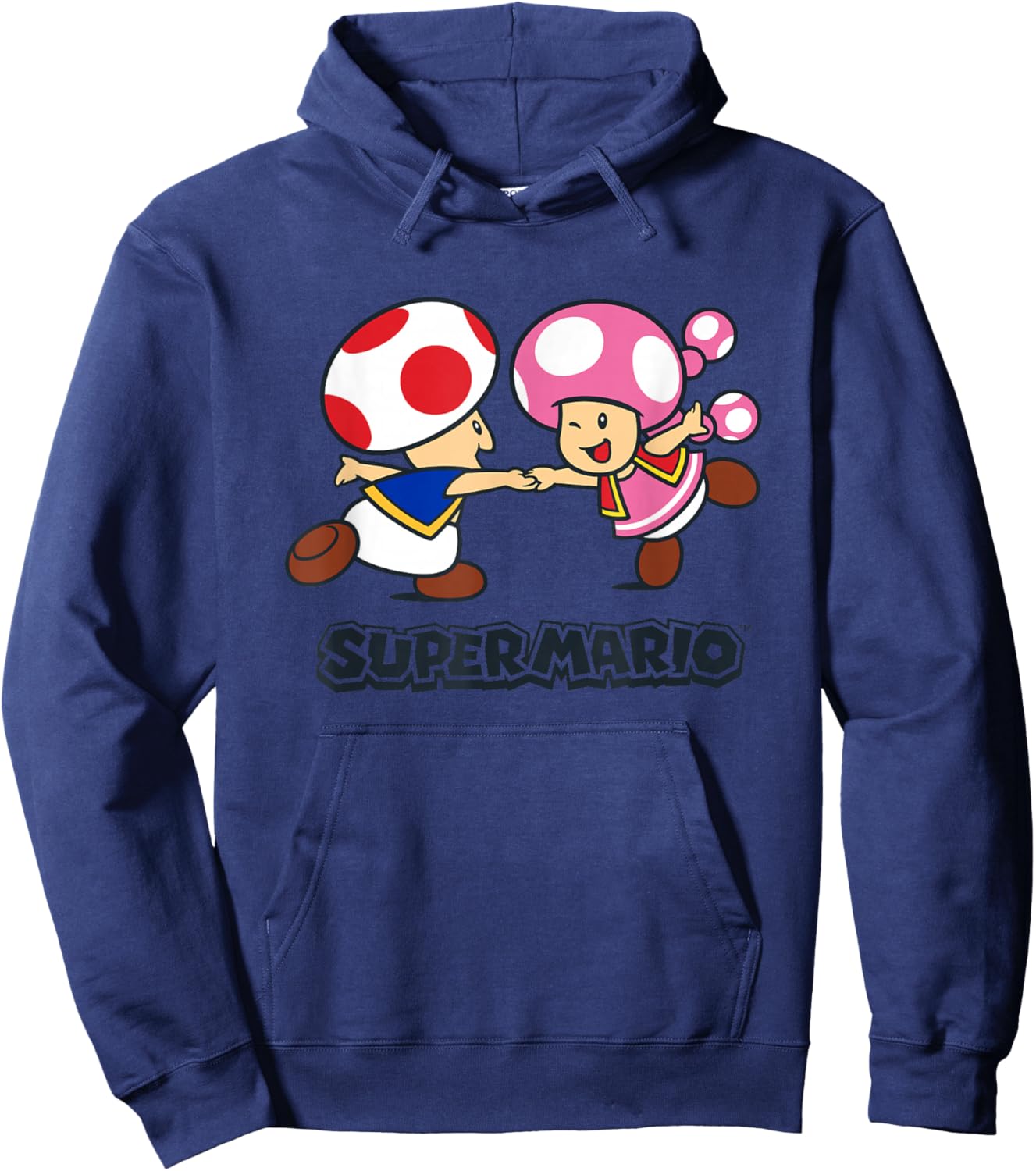 Super Mario Bros Happy Toads Classic Nintendo Duo Hoodie - Hoodie | Navy