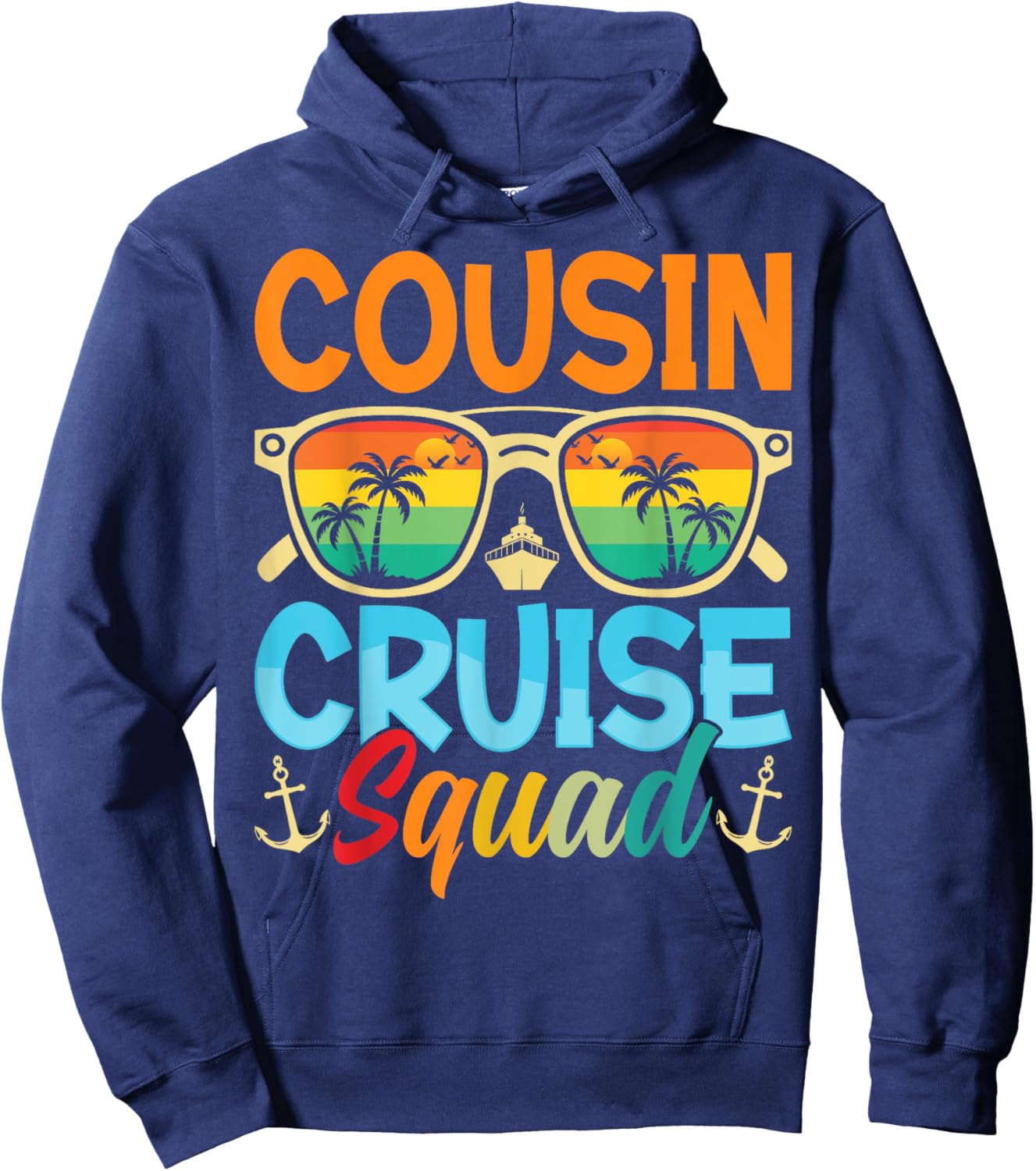 Cousin Cruise Squad 2025 Cruise Ship Party Group Vacation Hoodie - Hoodie | Navy
