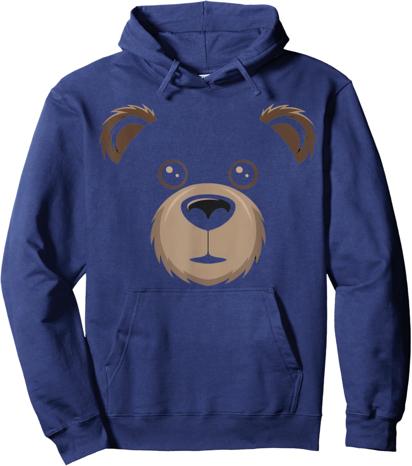 Bear Face Halloween Costume Brown Bear Animal Kids Hoodie - Hoodie | Navy
