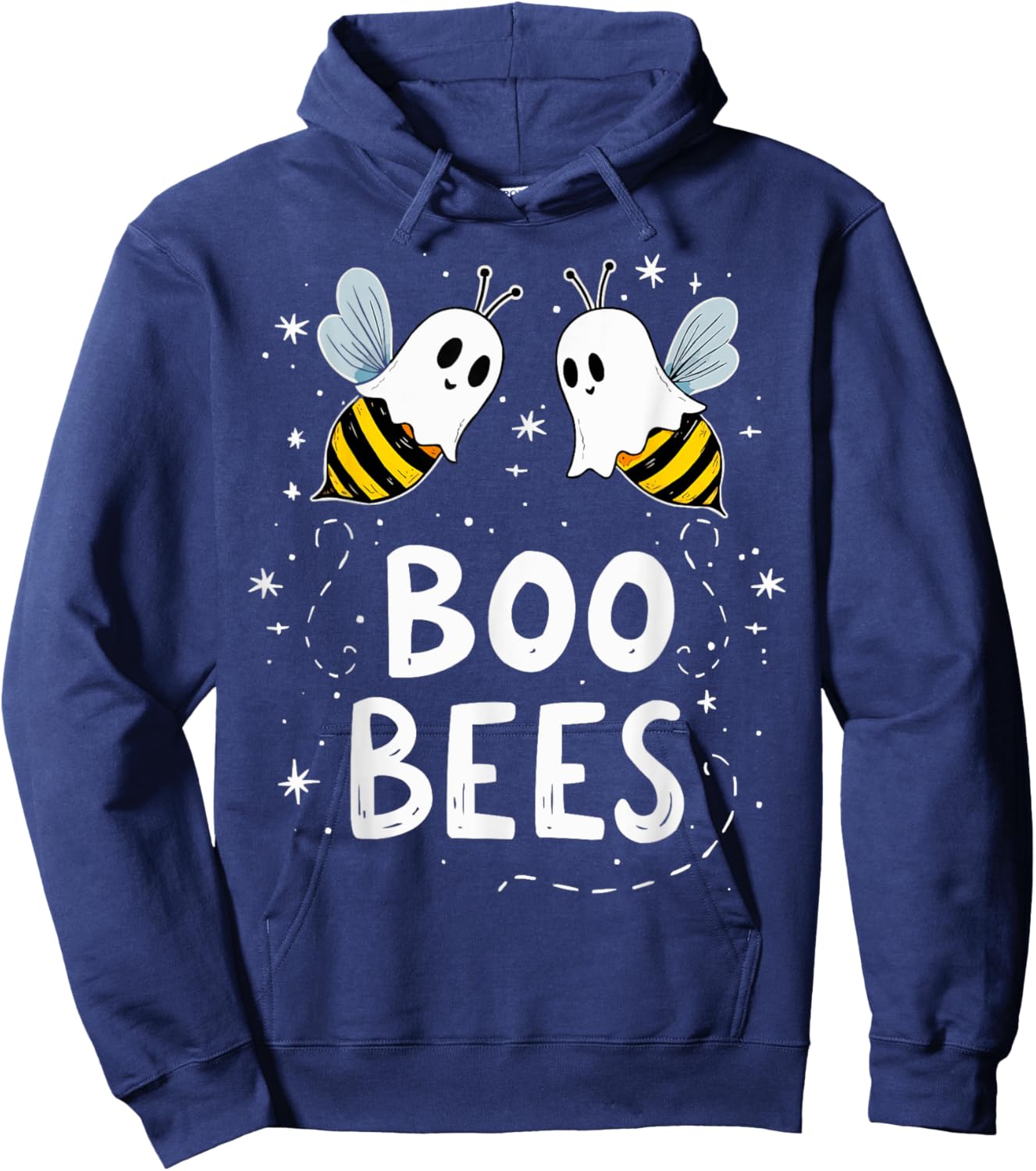 Funny Boo Bees Boobs Ghost Bee Last Minute Halloween Costume Hoodie - Hoodie | Navy