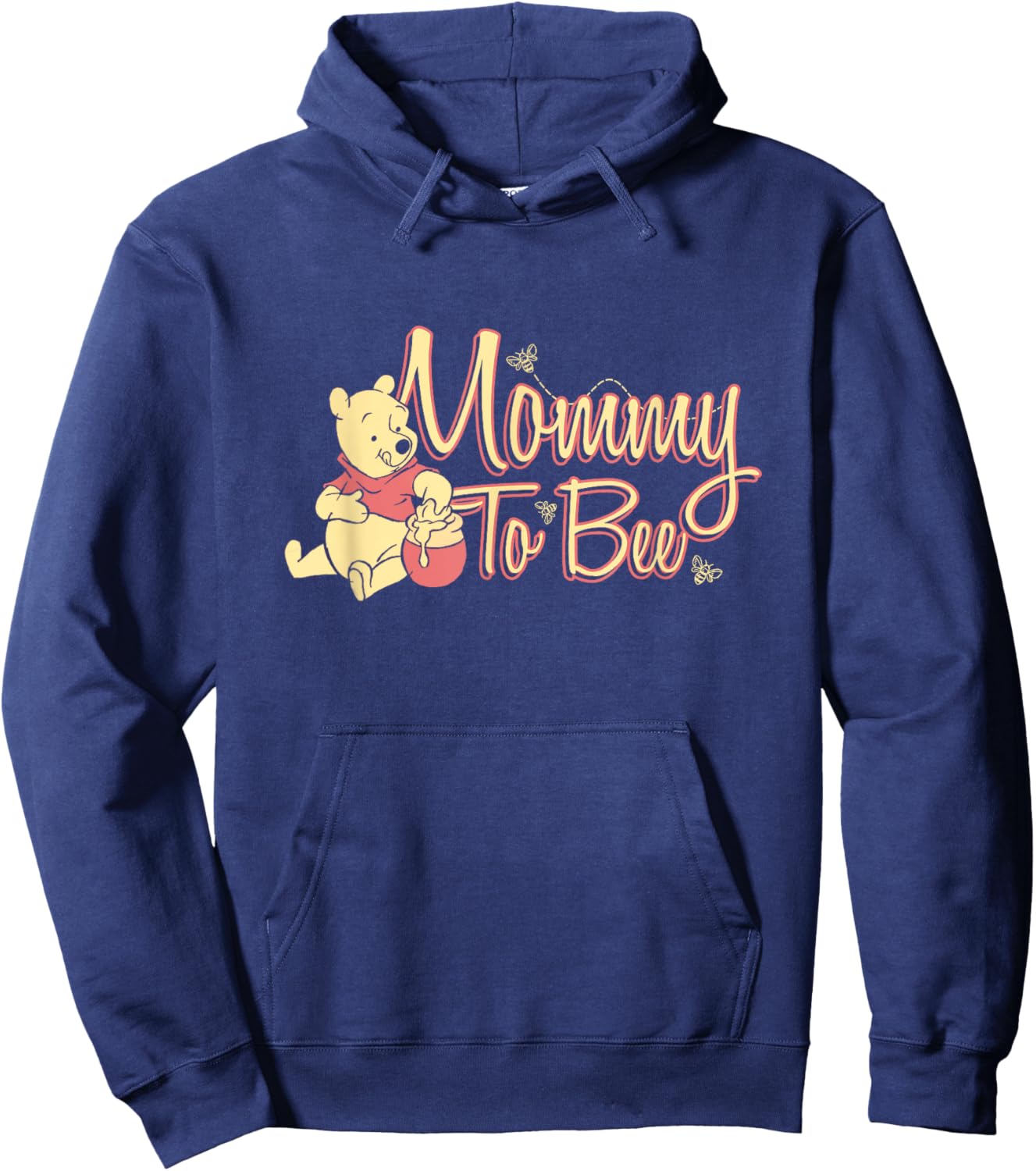 Disney Winnie the Pooh Mommy To Bee Cute Pooh Chets Logo Hoodie - Hoodie | Navy