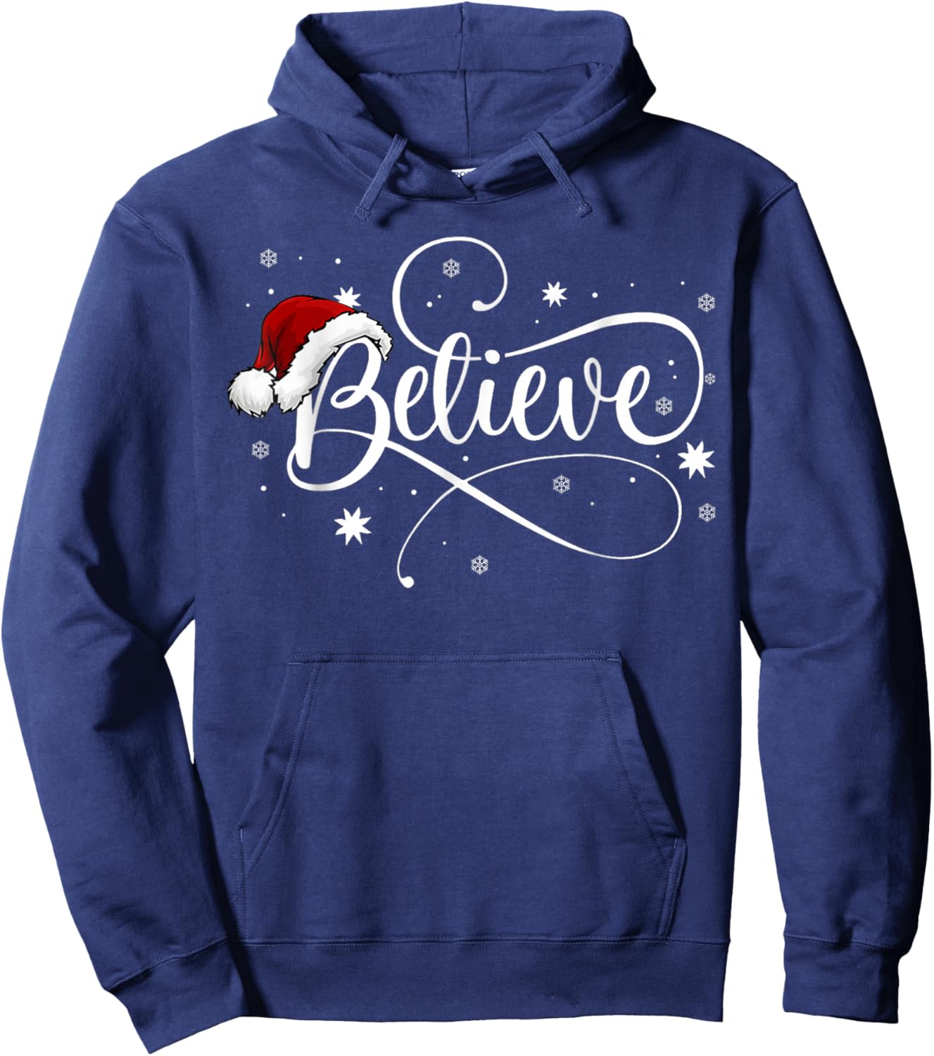 Christmas Shirt - Believe Santa Claus Believe Christmas Kids Hoodie - Hoodie | Navy