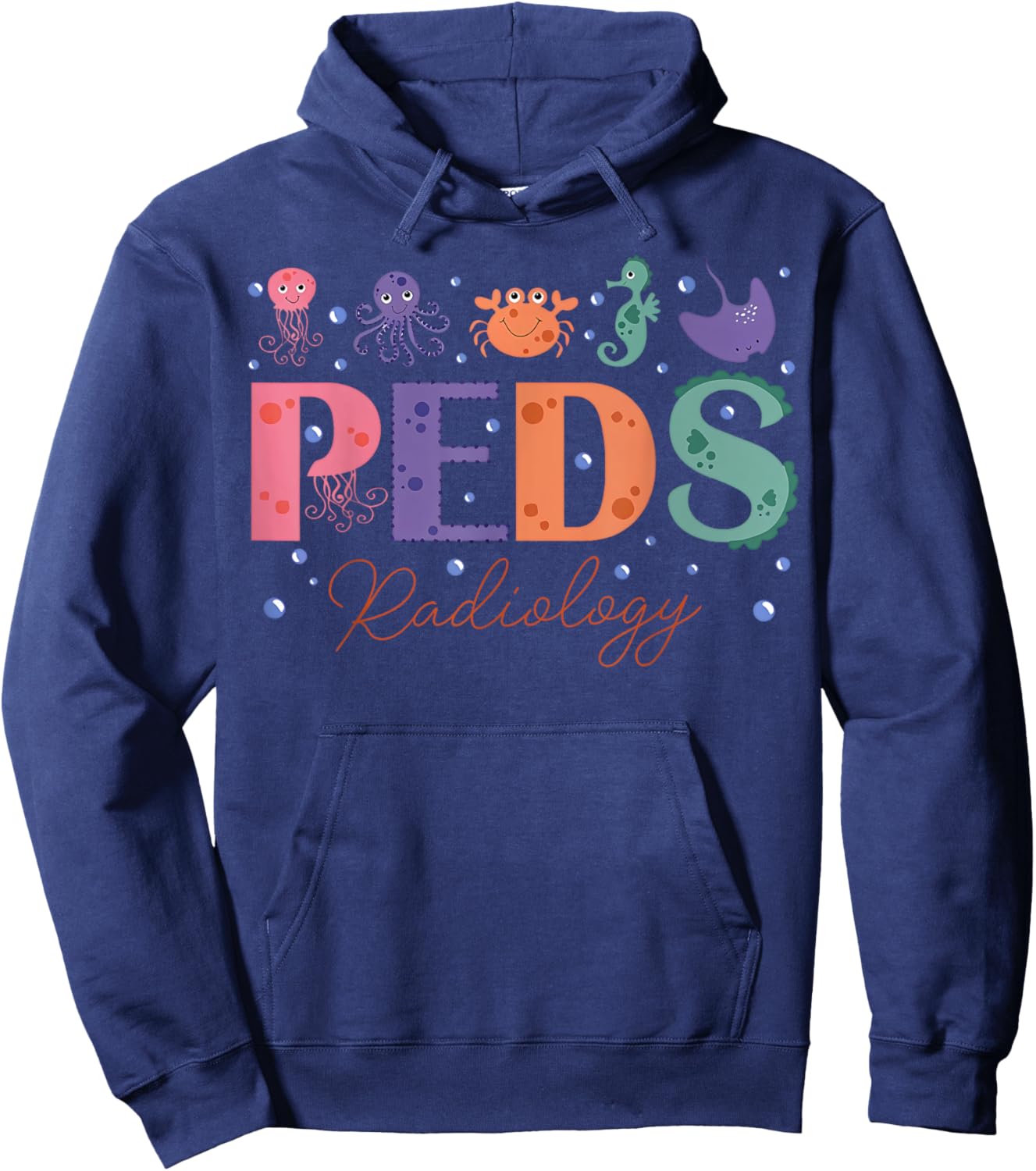 PEDS Radiology Sea Animal Pediatric Radiology PEDS X-ray Hoodie - Hoodie | Navy