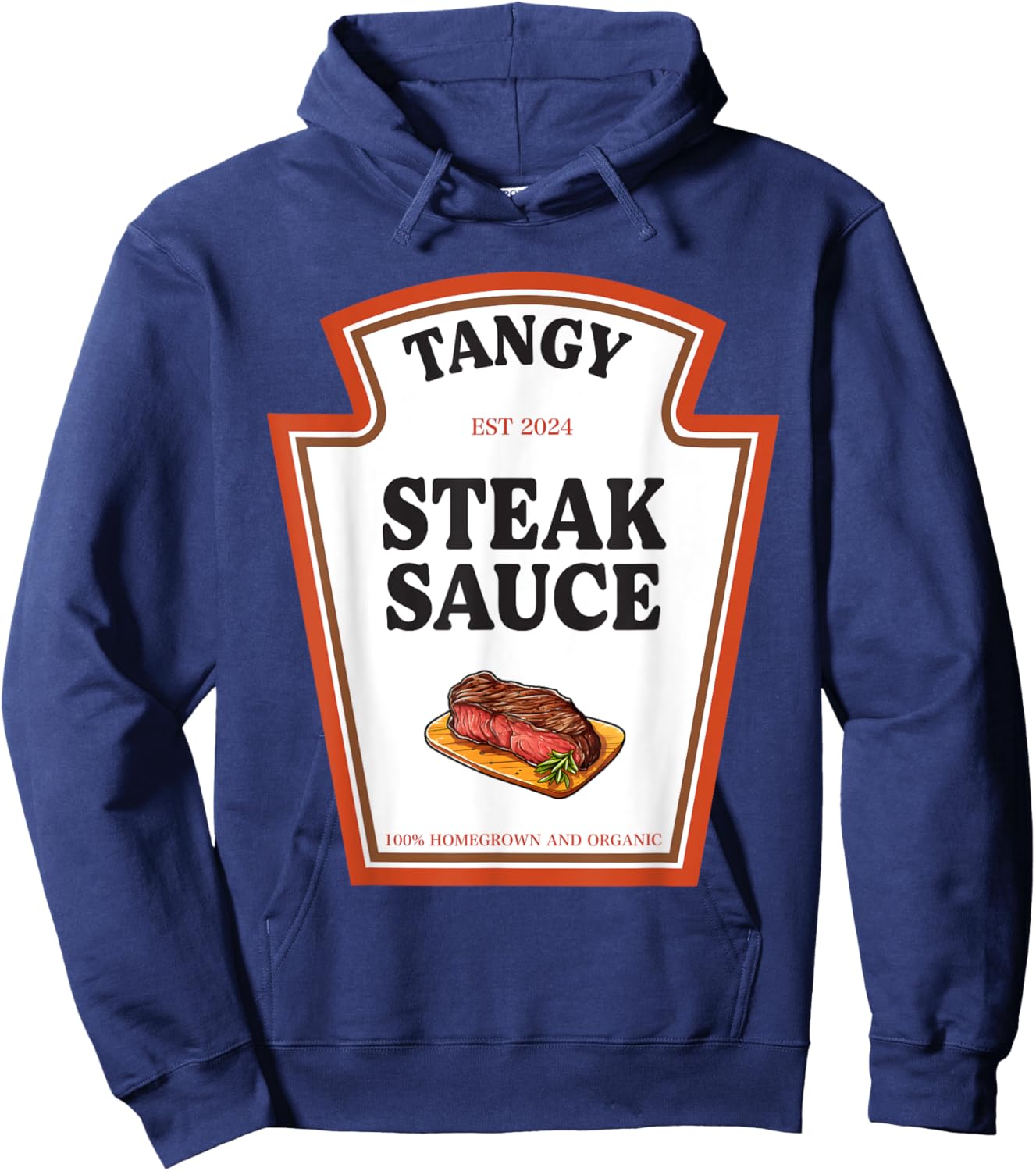 Tangy Steak Sauce Condiment Costume Party Matching Hoodie - Hoodie | Navy