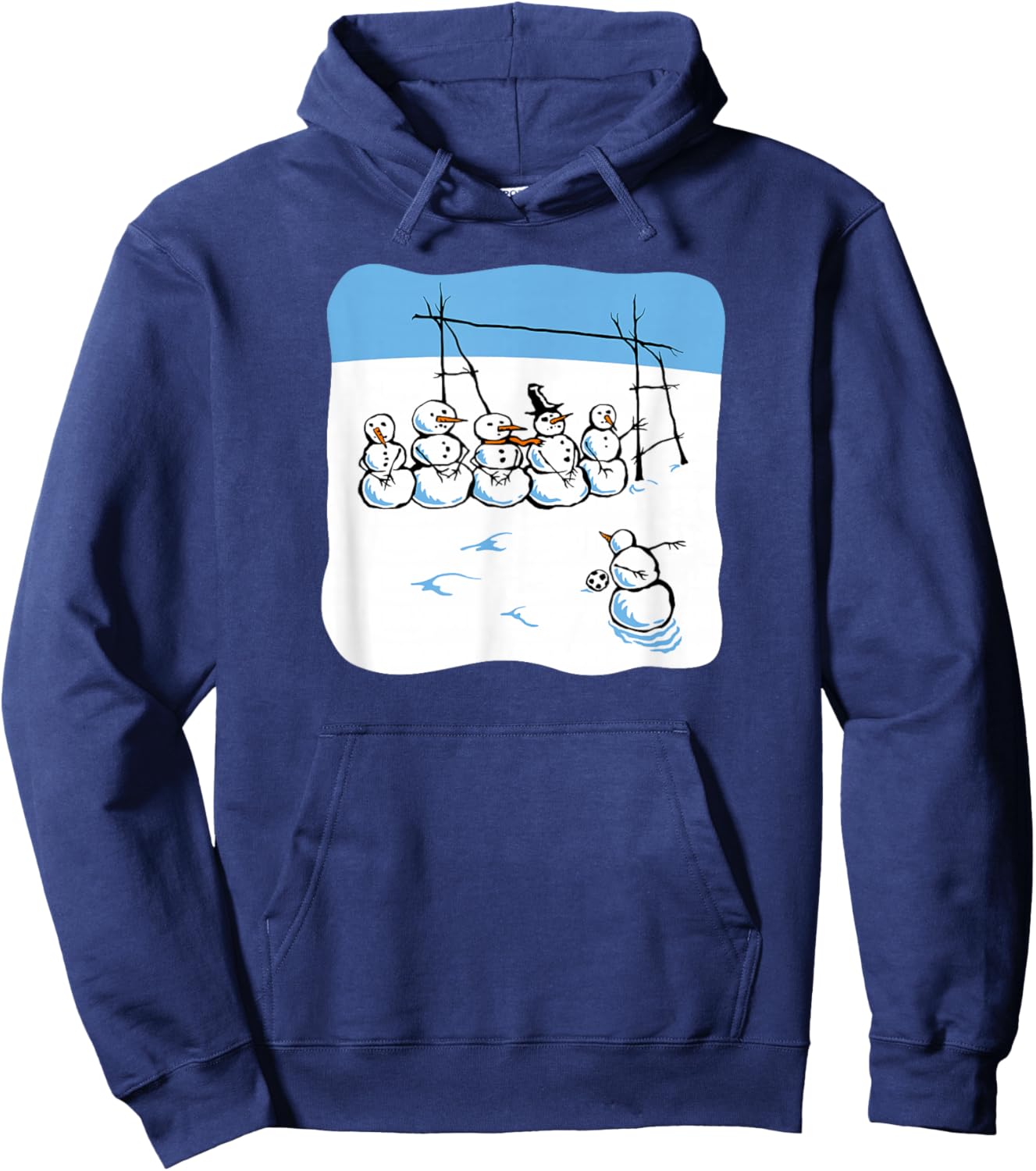 Frosty's Freekick Funny Football Soccer Hoodie - Hoodie | Navy