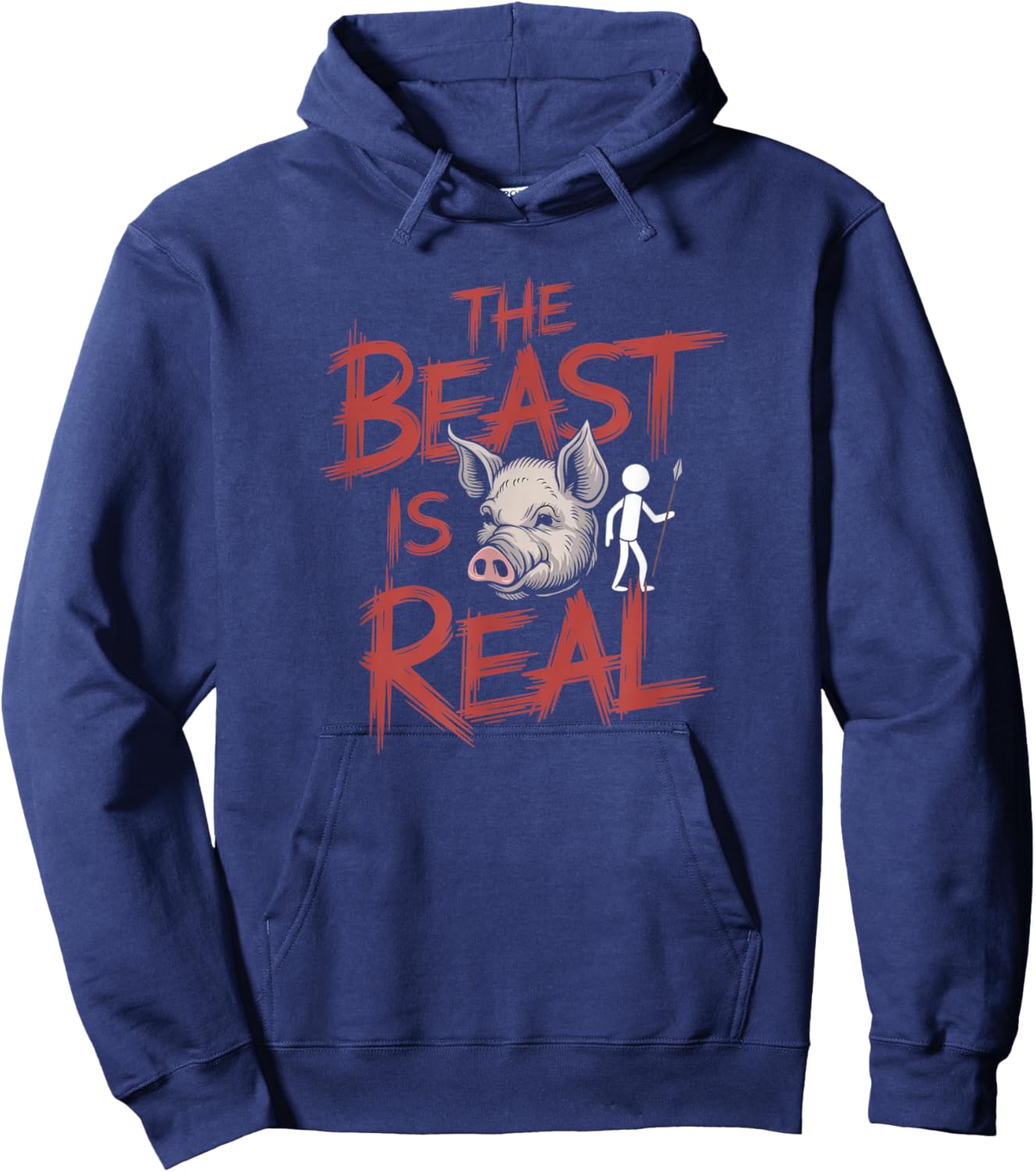 The Beast is Real Lord of the Flies Classic Literary Hoodie - Hoodie | Navy