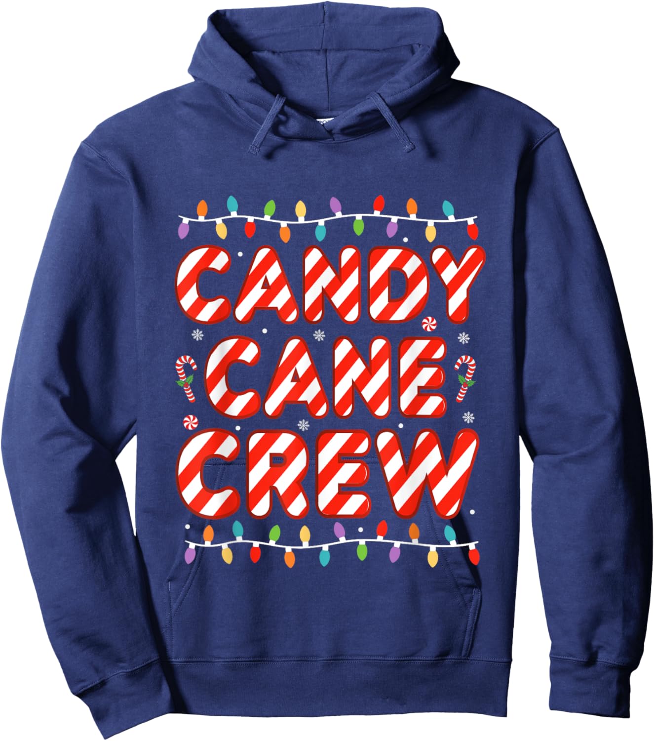 Candy Cane Crew Christmas Candy Cane Lover Xmas Hoodie - Hoodie | Navy