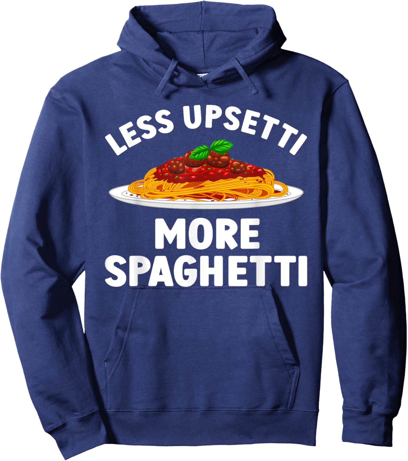 Spaghetti Art Women Meatballs Pasta Lover Spaghetti Hoodie - Hoodie | Navy