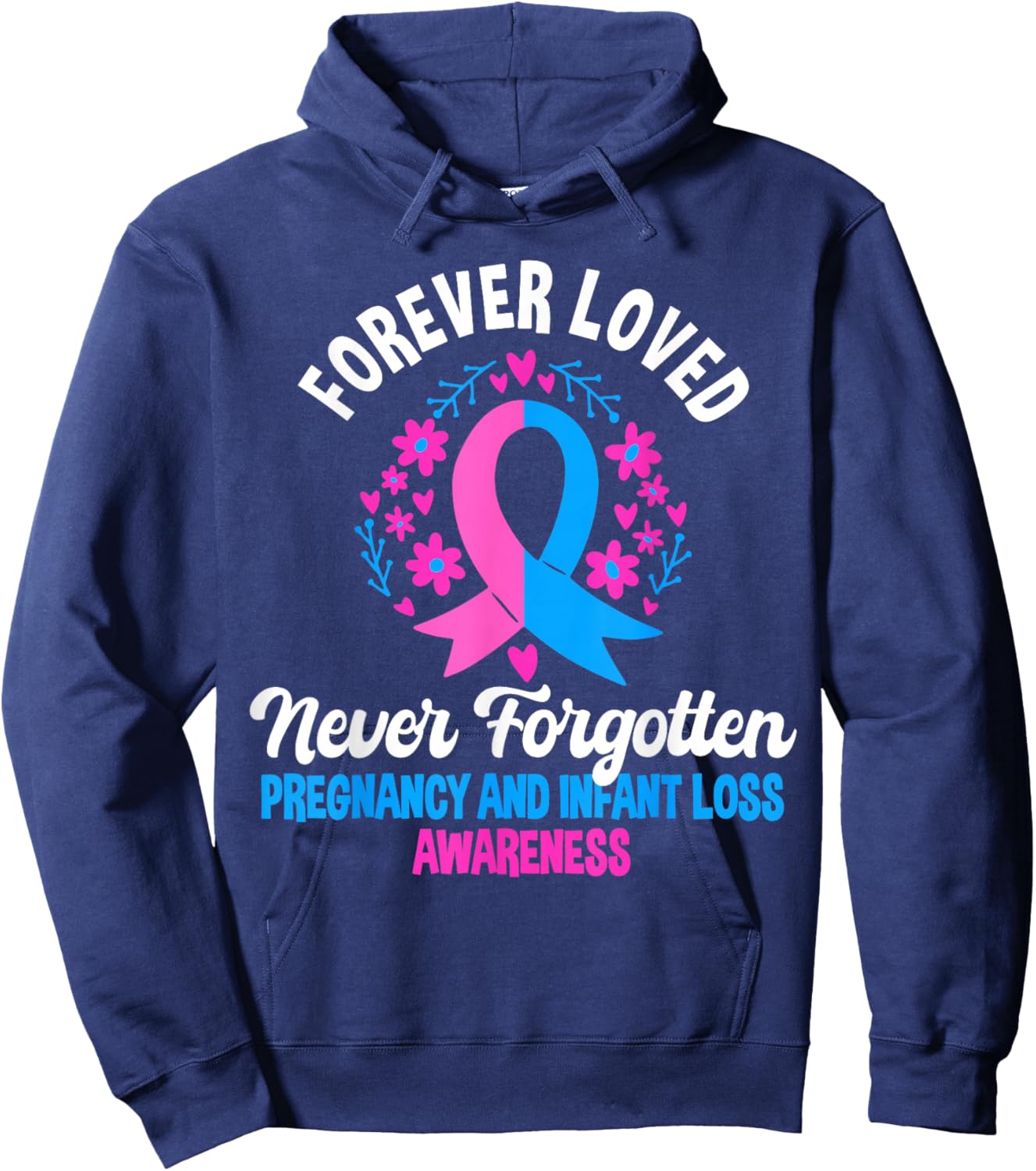 Pregnancy And Infant Loss Awareness Miscarriage Awareness Hoodie - Hoodie | Navy