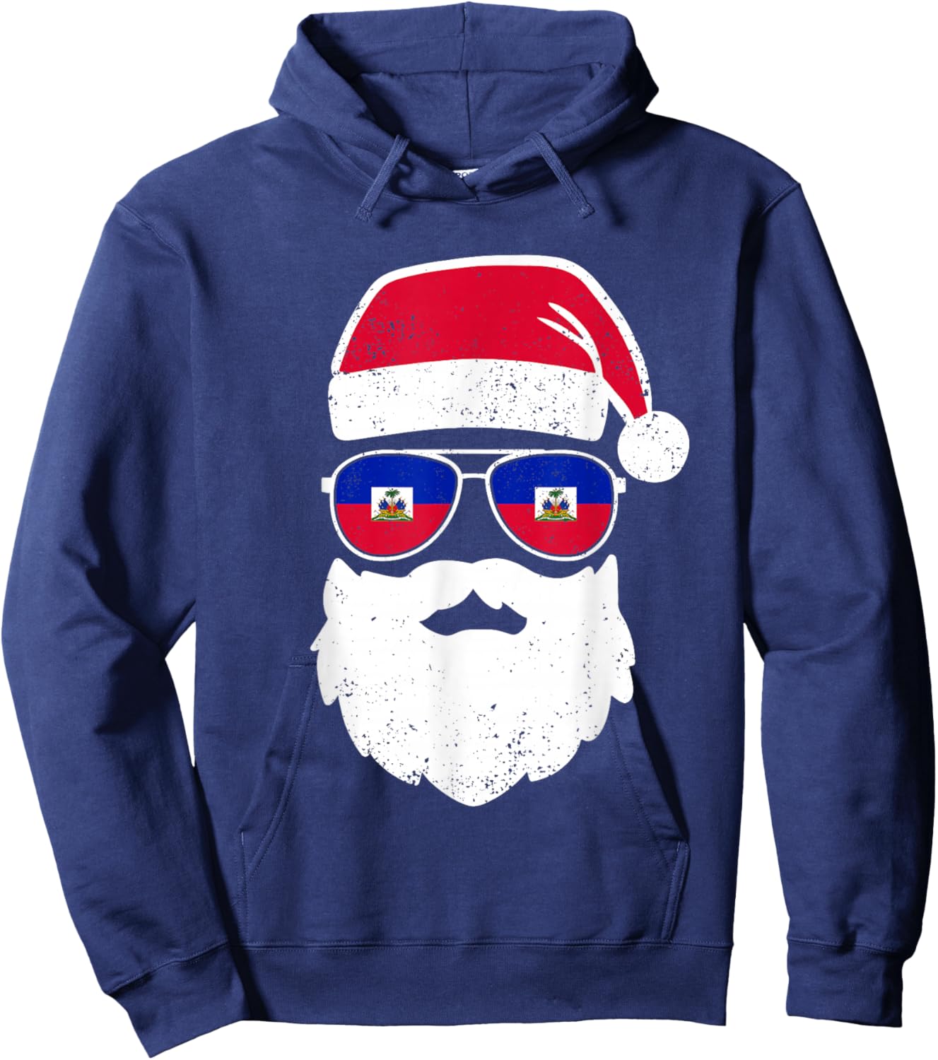 Funny Haitian Christmas Pajama Funny Haitian Matching Family Hoodie - Hoodie | Navy