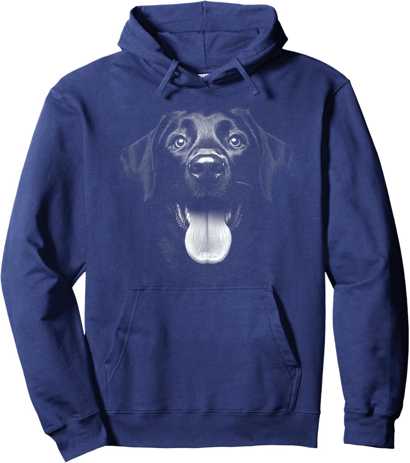 Cute Black Labrador Retriever Puppy Dog Face Lab Hoodie - Hoodie | Navy