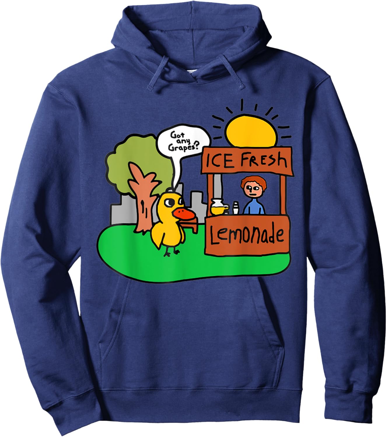 Ice Fresh Lemonade Got Any Grapes Duck Funny Gift Hoodie - Hoodie | Navy