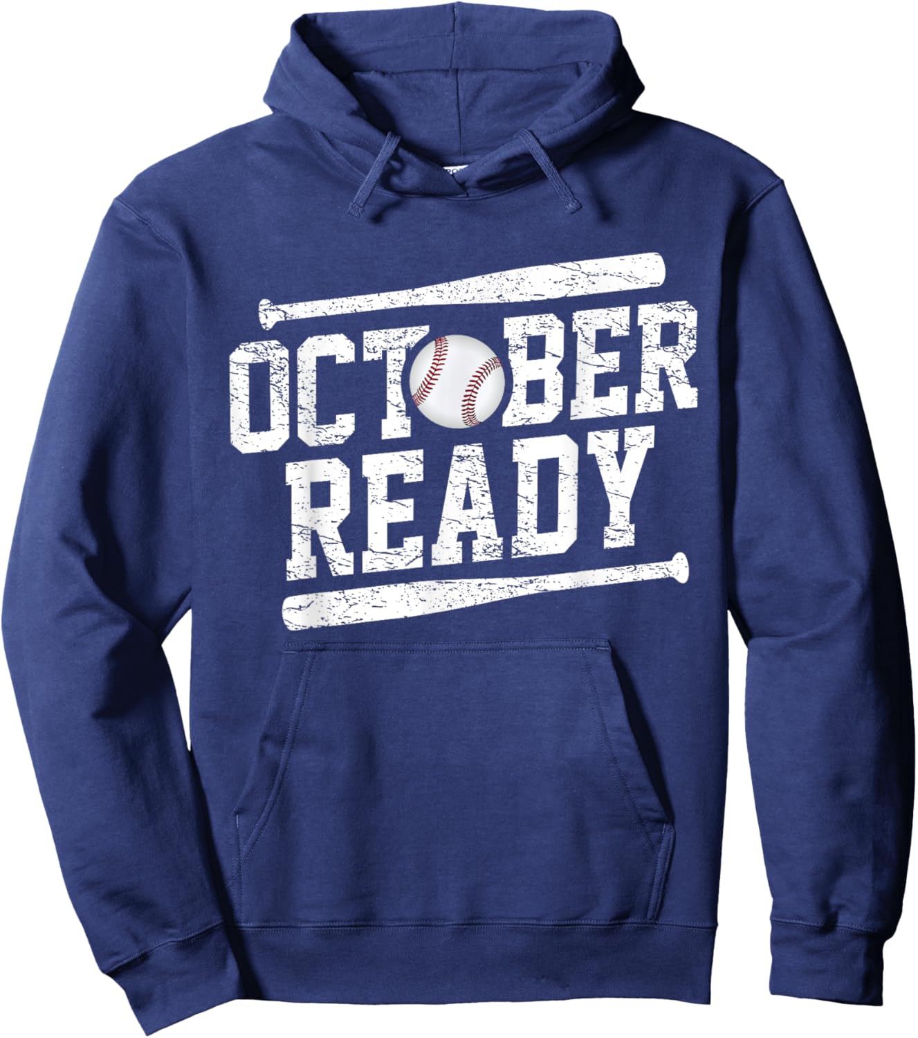 Men Women October Ready Playoff Baseball Hoodie - Hoodie | Navy