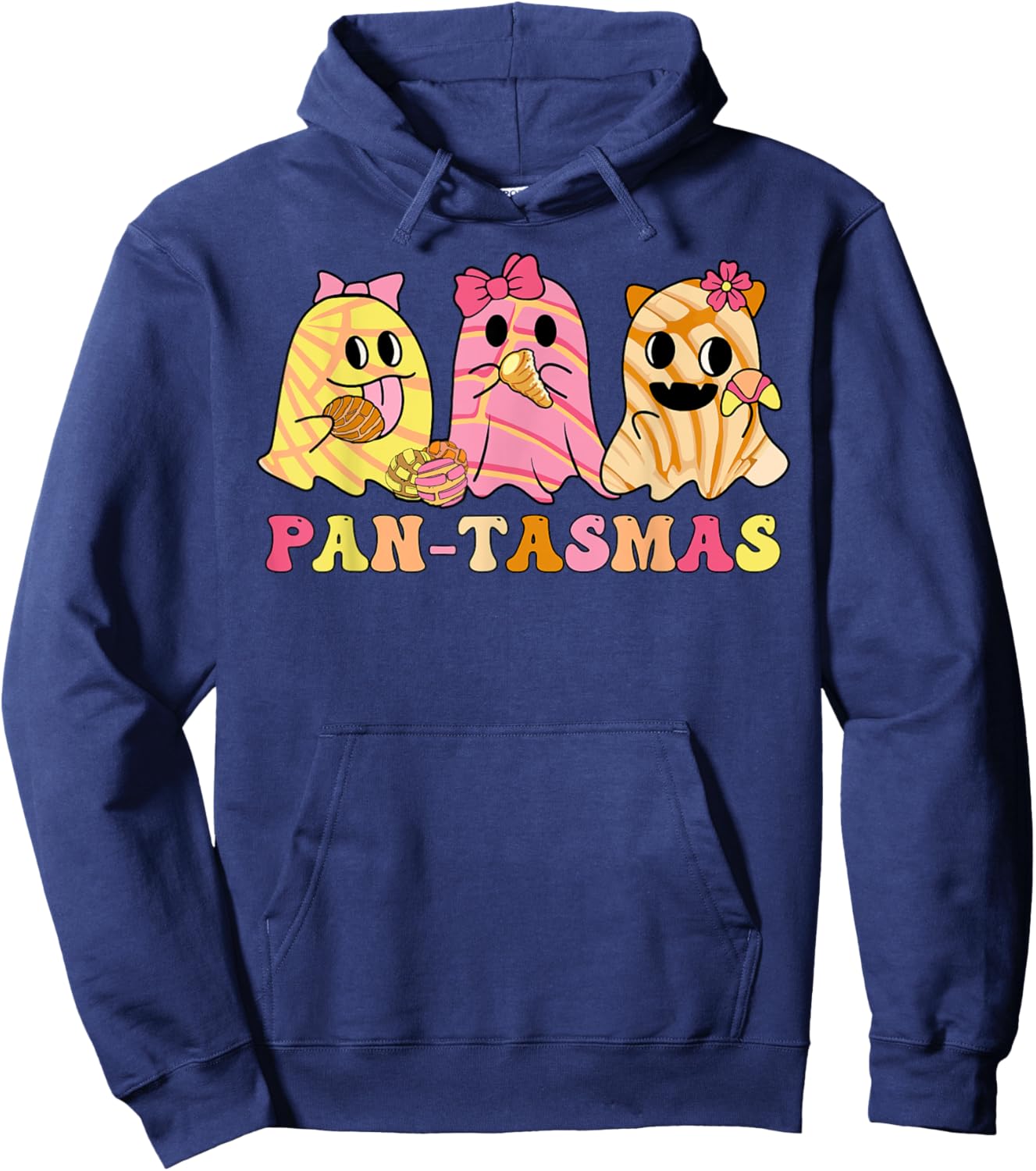 Pantasmas Mexican Spooky Halloween Ghost Conchas Pan-tasmas Hoodie - Hoodie | Navy