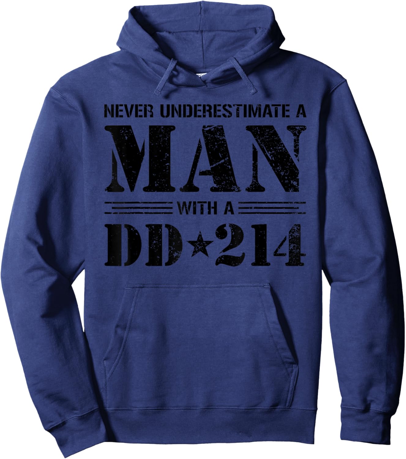 DD 214 Alumni Never Underestimate An Old Man With A DD-214 Hoodie - Hoodie | Navy