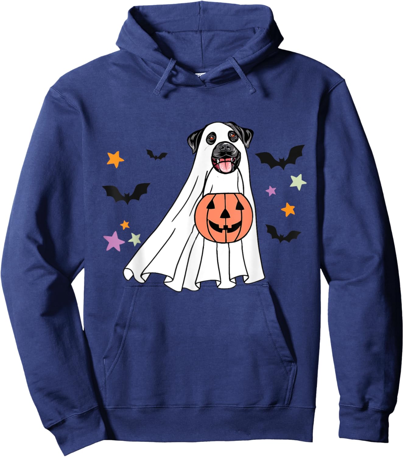 Ghost Black Labrador Retriever Boo Dog Halloween Costume Hoodie - Hoodie | Navy