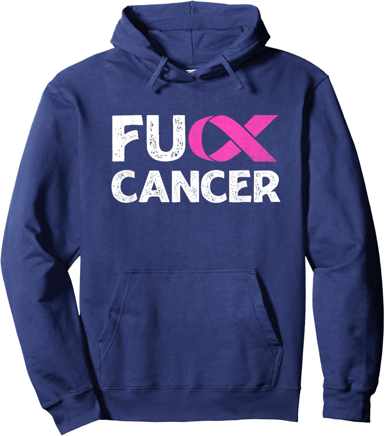 F-ck Cancer Shirts For Breast Cancer Awareness F-ck Cancer Hoodie - Hoodie | Navy