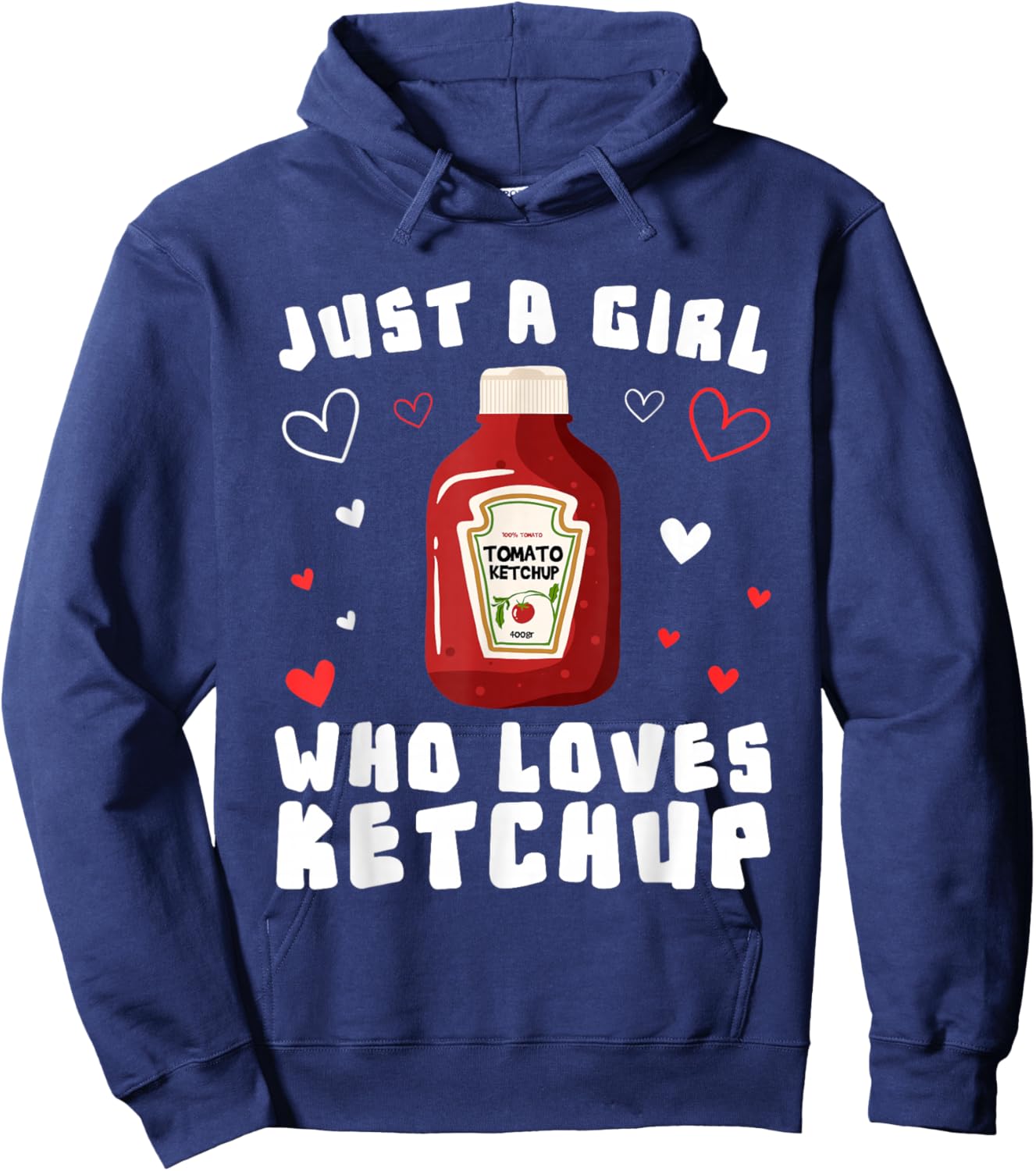Cool Ketchup For Girls Kids Women Tomato Catsup Sauce Foodie Hoodie - Hoodie | Navy