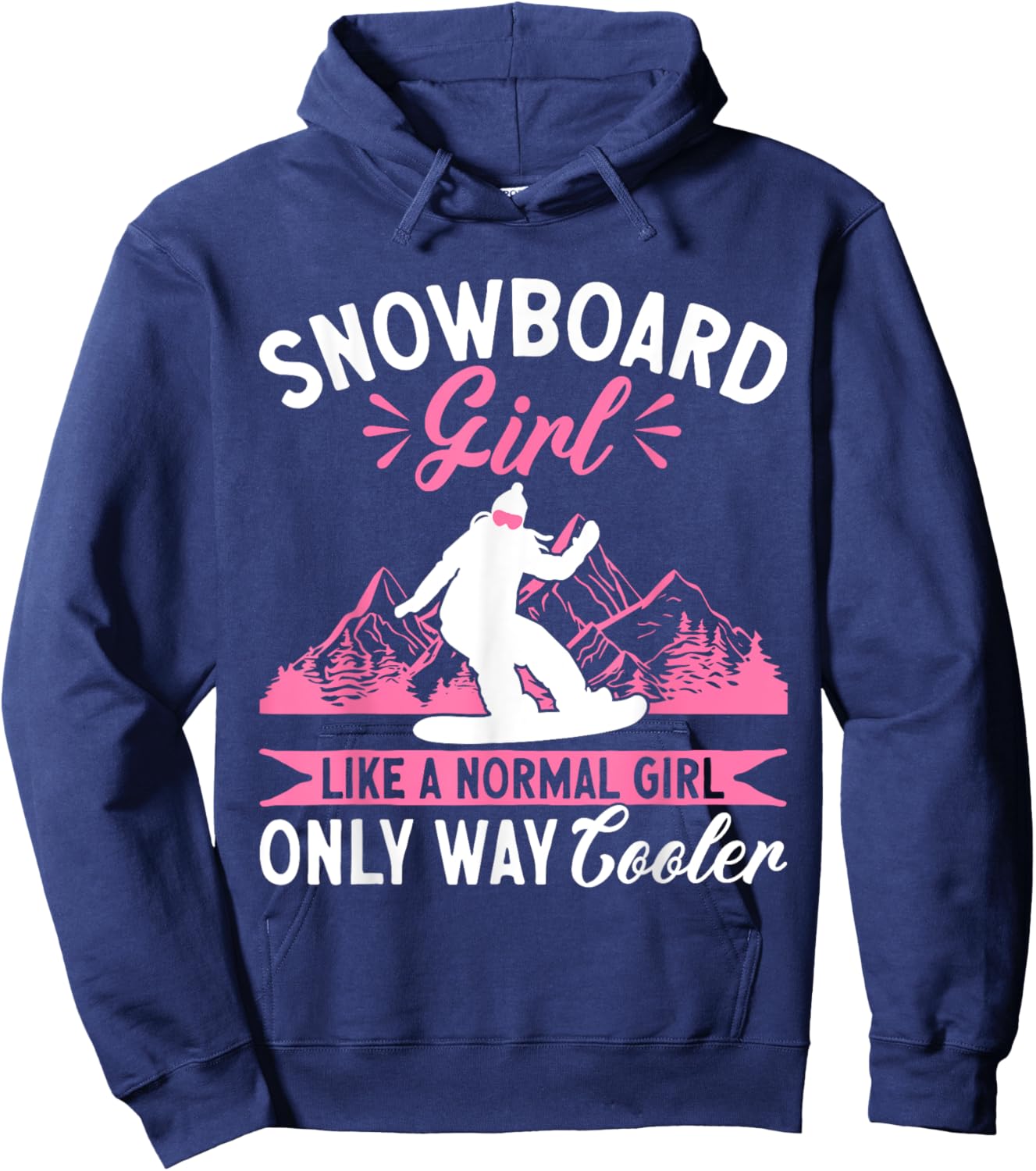 Snowboarding Cool Snowboard Girl Snowboarder Hoodie - Hoodie | Navy
