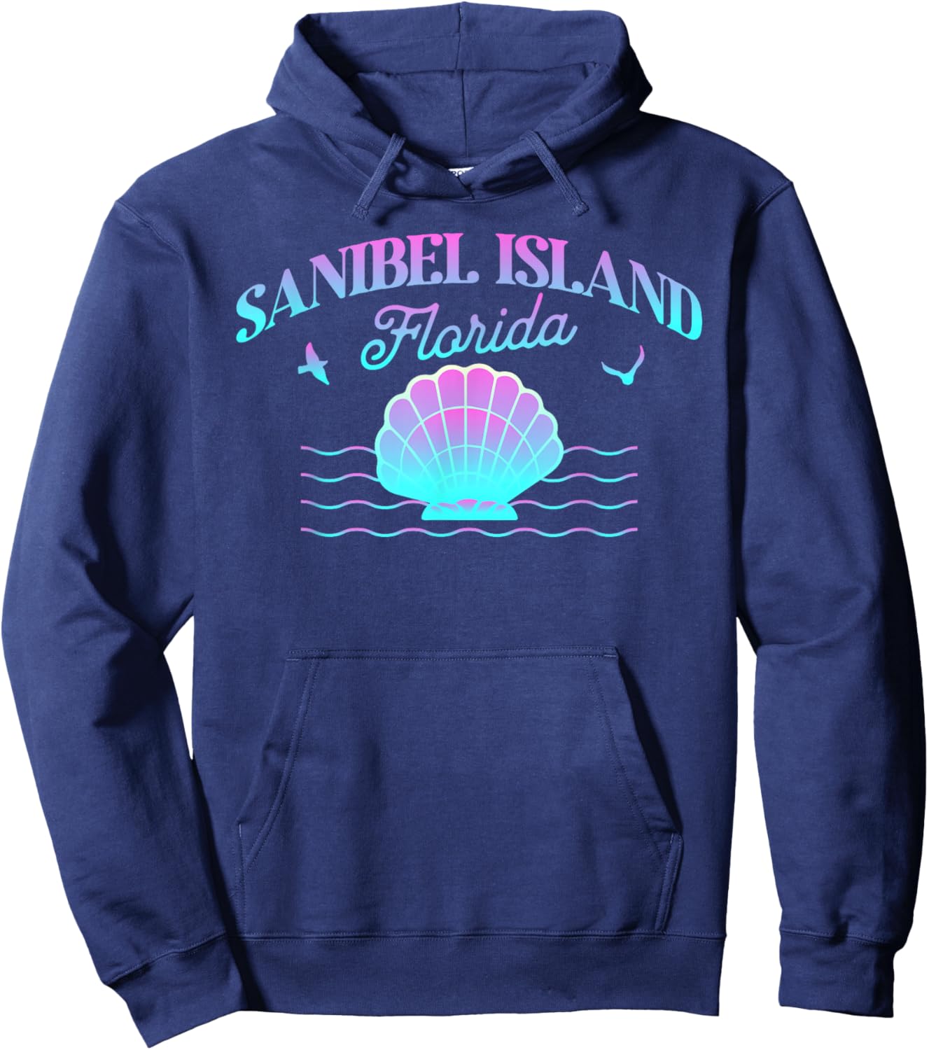 Sanibel Island Florida FL Seashell Shells Beach Souvenir Hoodie - Hoodie | Navy
