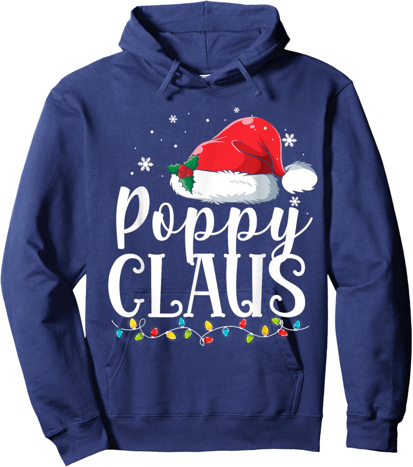 Poppy Claus Christmas Family Matching Pajamas Funny Xmas Hoodie - Hoodie | Navy