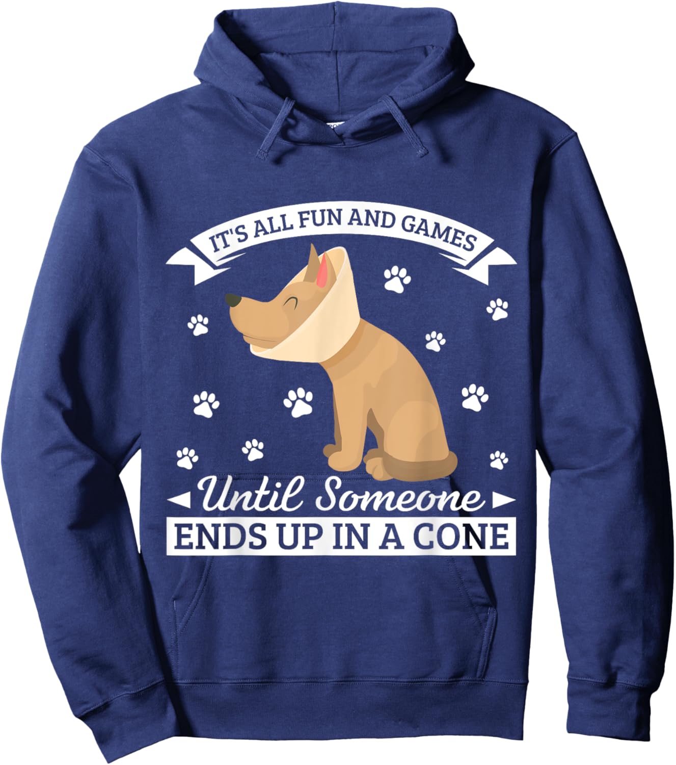 It's All Fun and Games Until Someone End Up in a Cone Hoodie - Hoodie | Navy