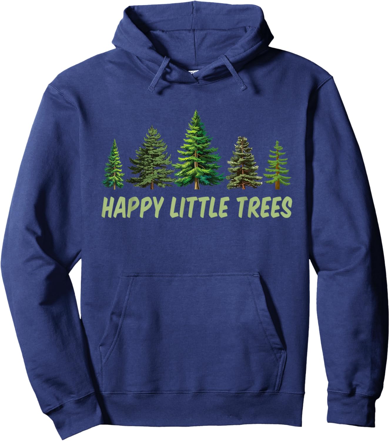 Happy Little Trees Vintage Camping Hoodie - Hoodie | Navy