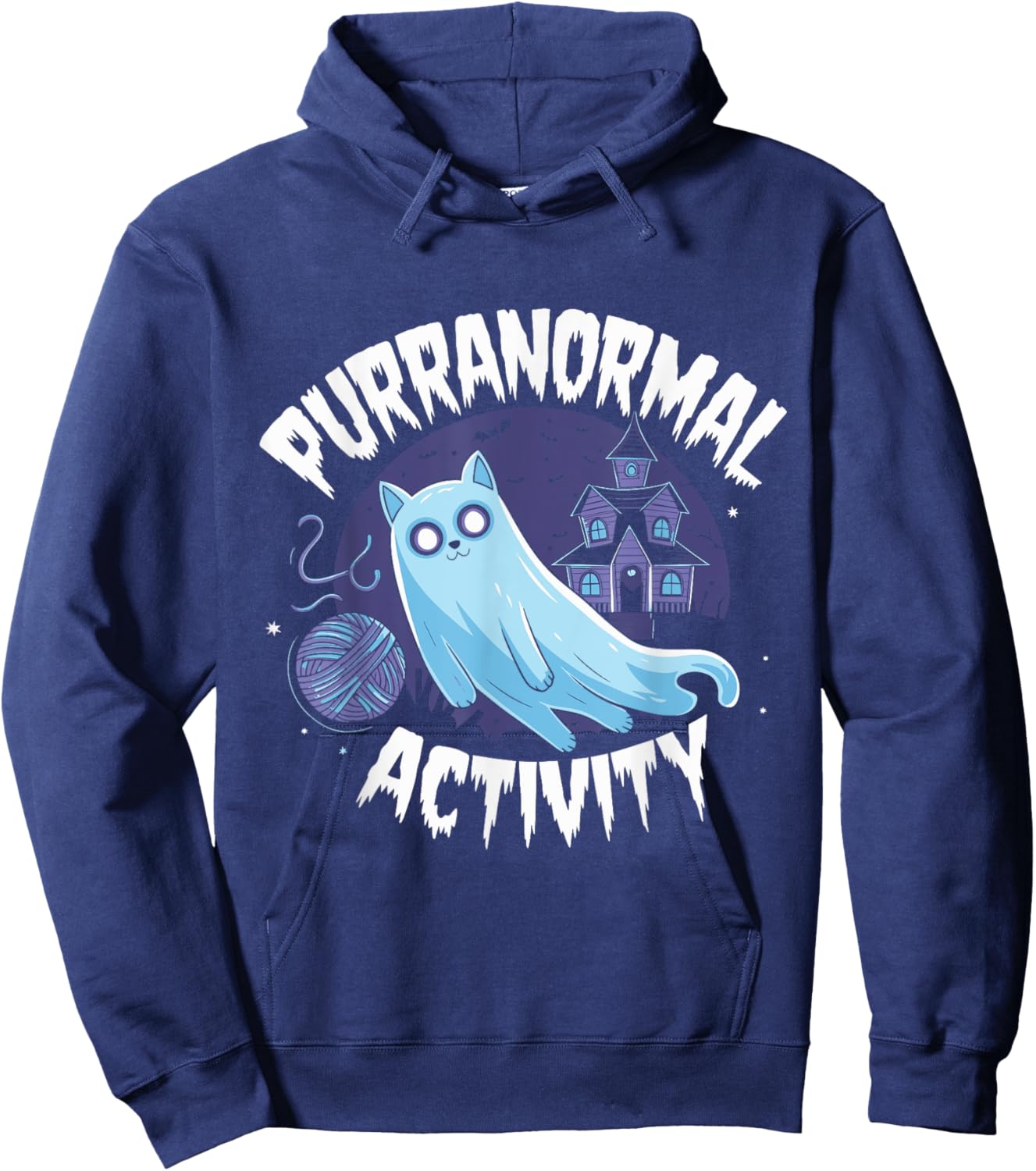 Paranormal Haunted House Men Women Kids Hoodie - Hoodie | Navy