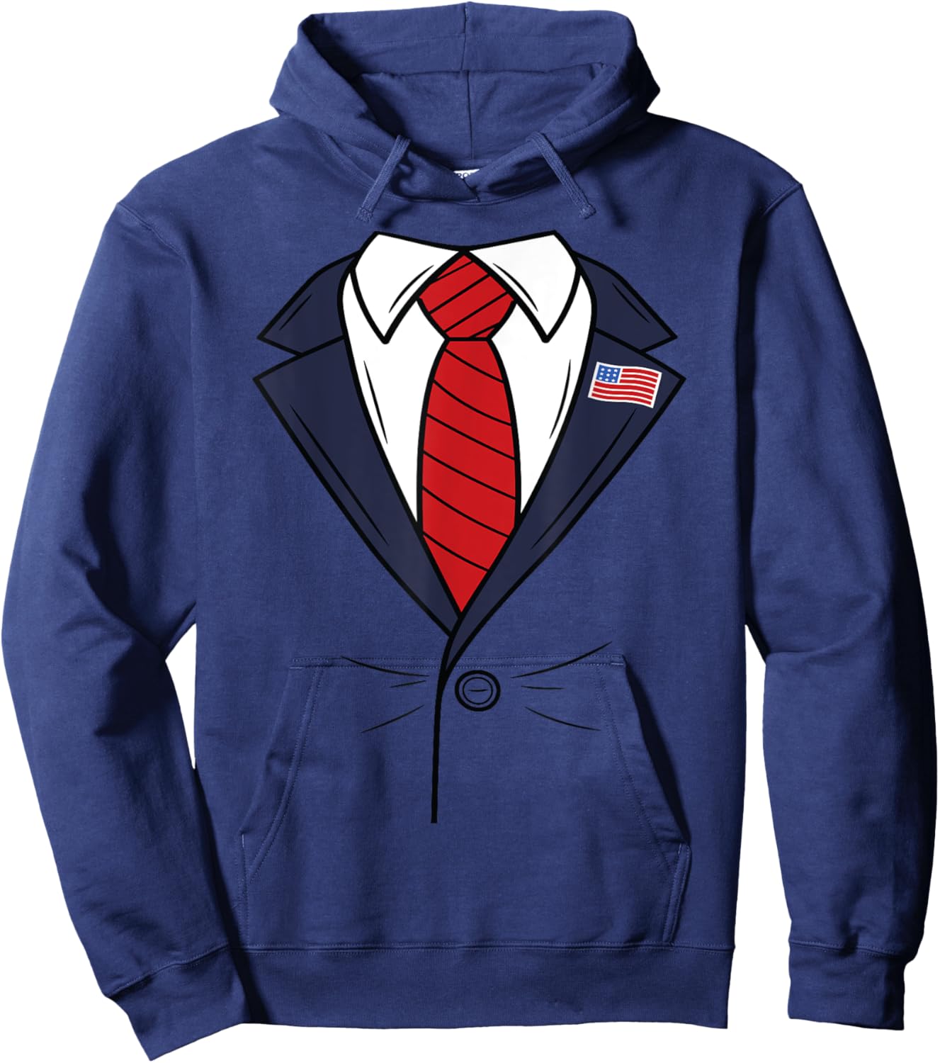 Funny USA President Suit Easy Halloween Costume Hoodie - Hoodie | Navy