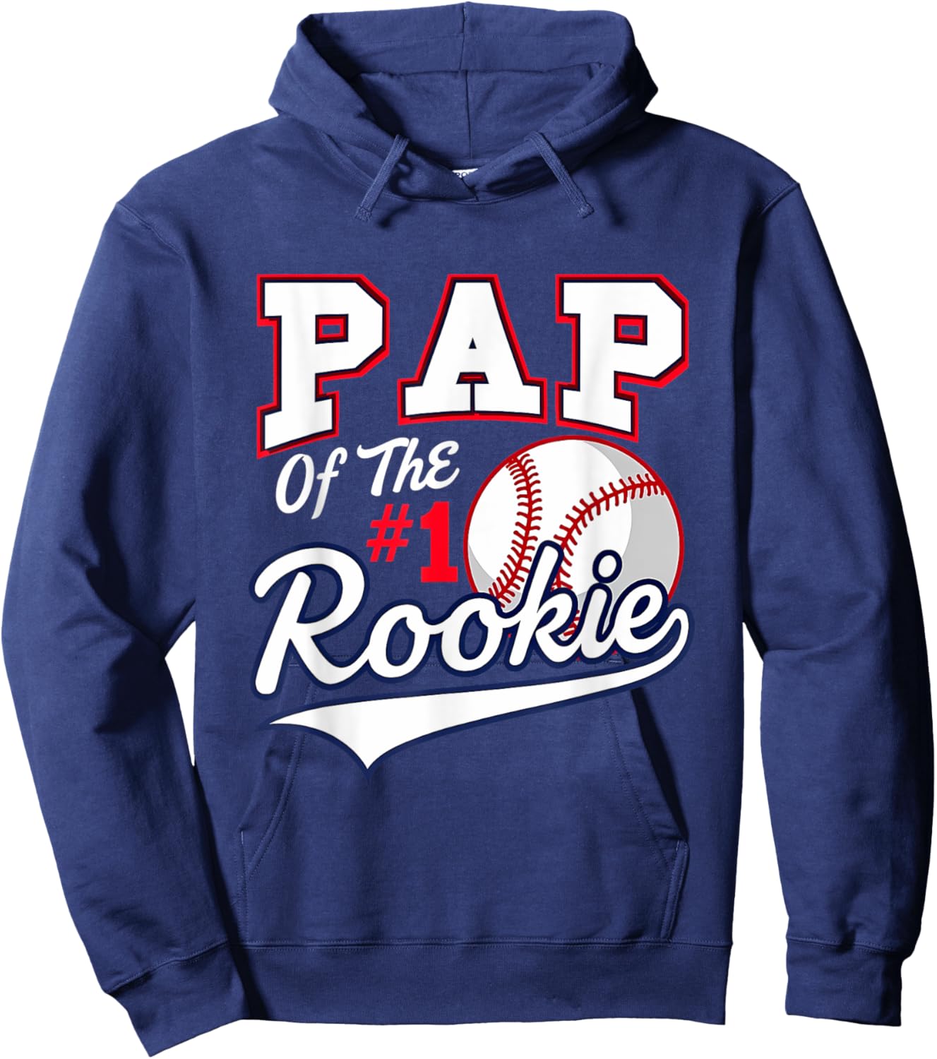 Retro Daddy Pap Of The Number 1 Rookie Baseball Hoodie - Hoodie | Navy