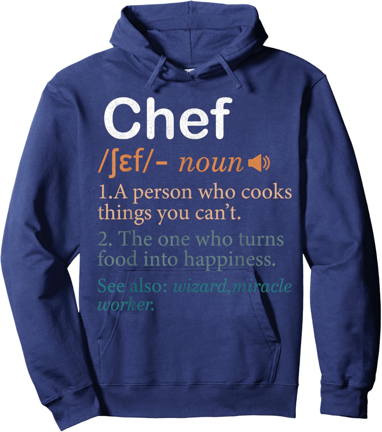 Chef Definition cooking men women funny chef Hoodie - Hoodie | Navy