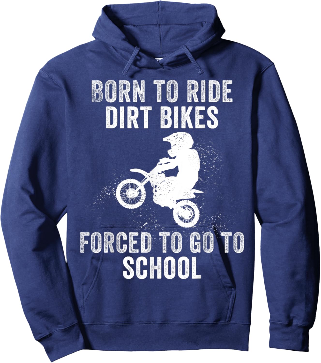 Funny Dirt Bike Art For Boys Girls Motocross Dirt Bike Rider Hoodie - Hoodie | Navy