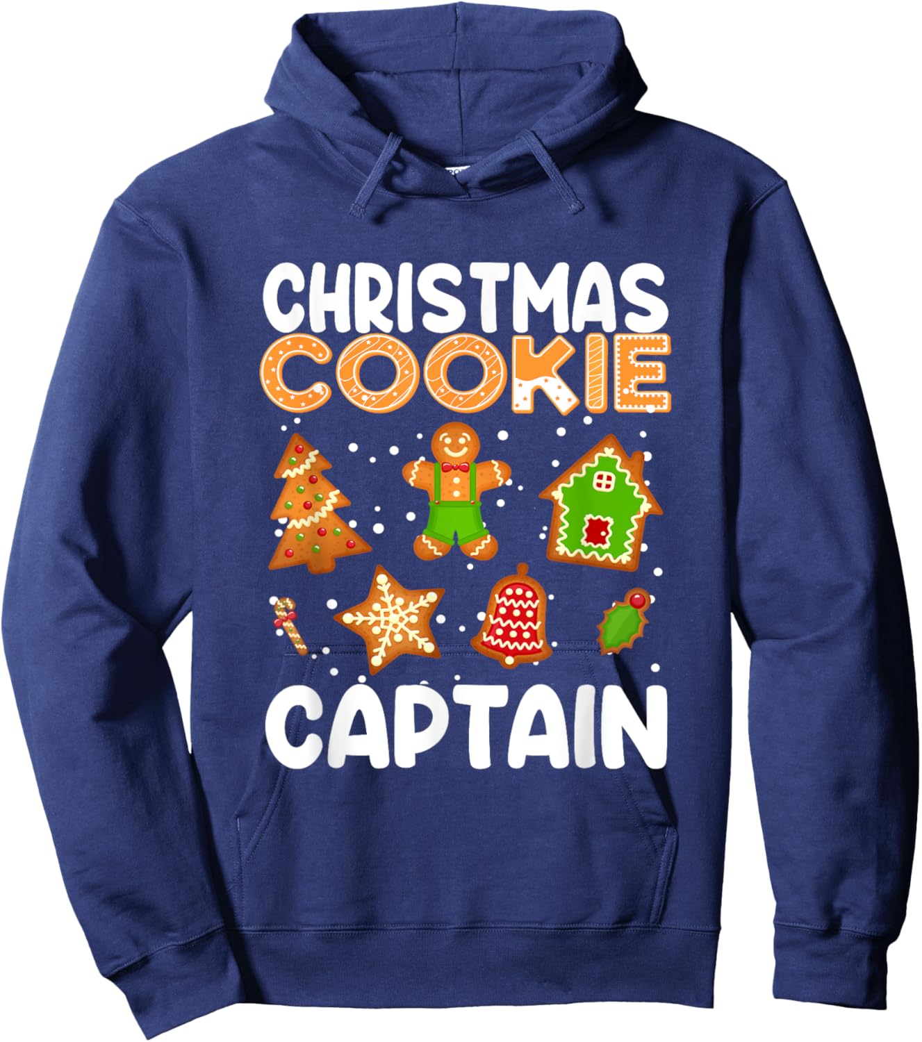 Cookie Baking Team Captain Gingerbread Christmas Matching Hoodie - Hoodie | Navy
