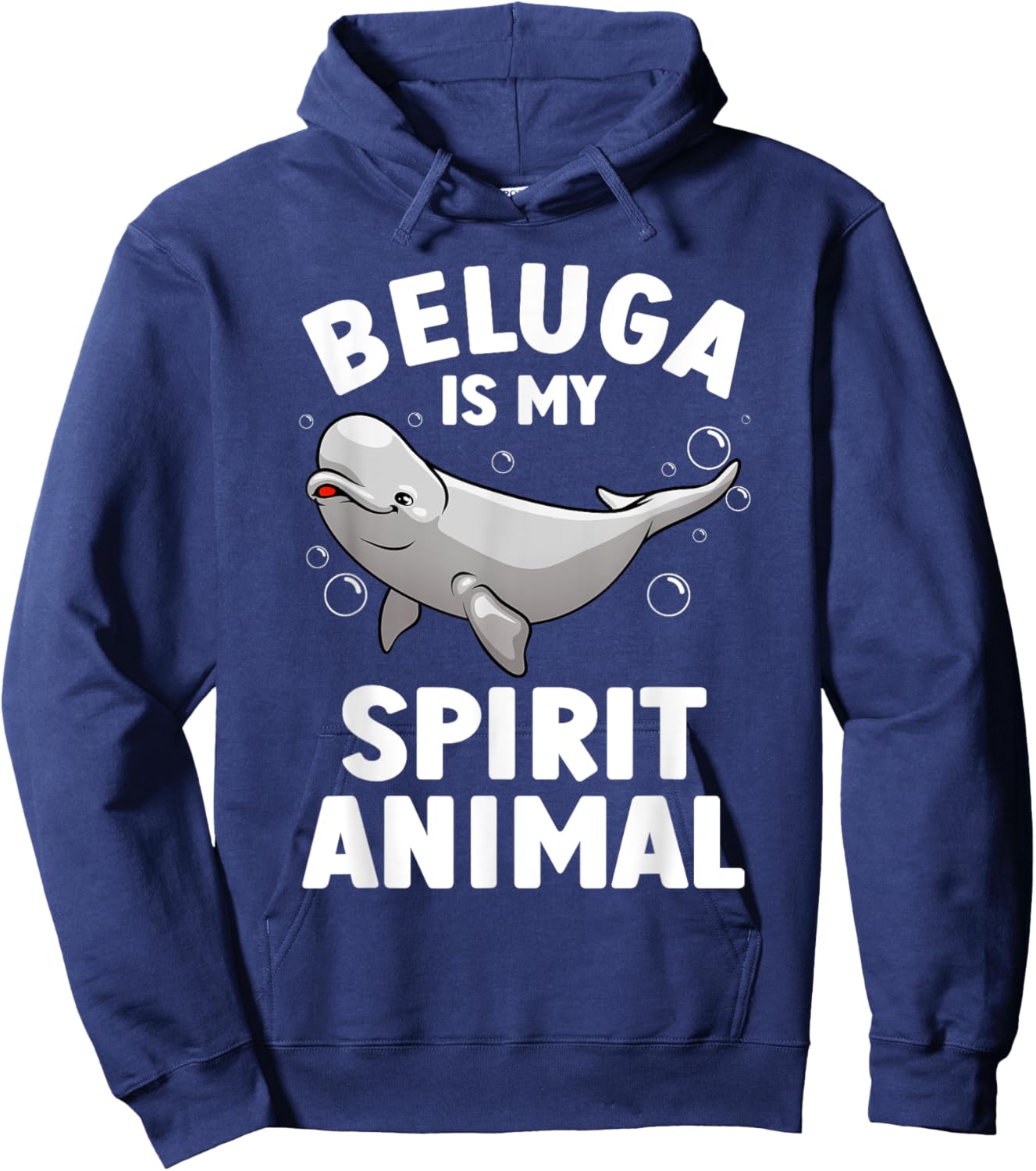 Funny Beluga Whale Design Women Beluga Whale Lover Hoodie - Hoodie | Navy