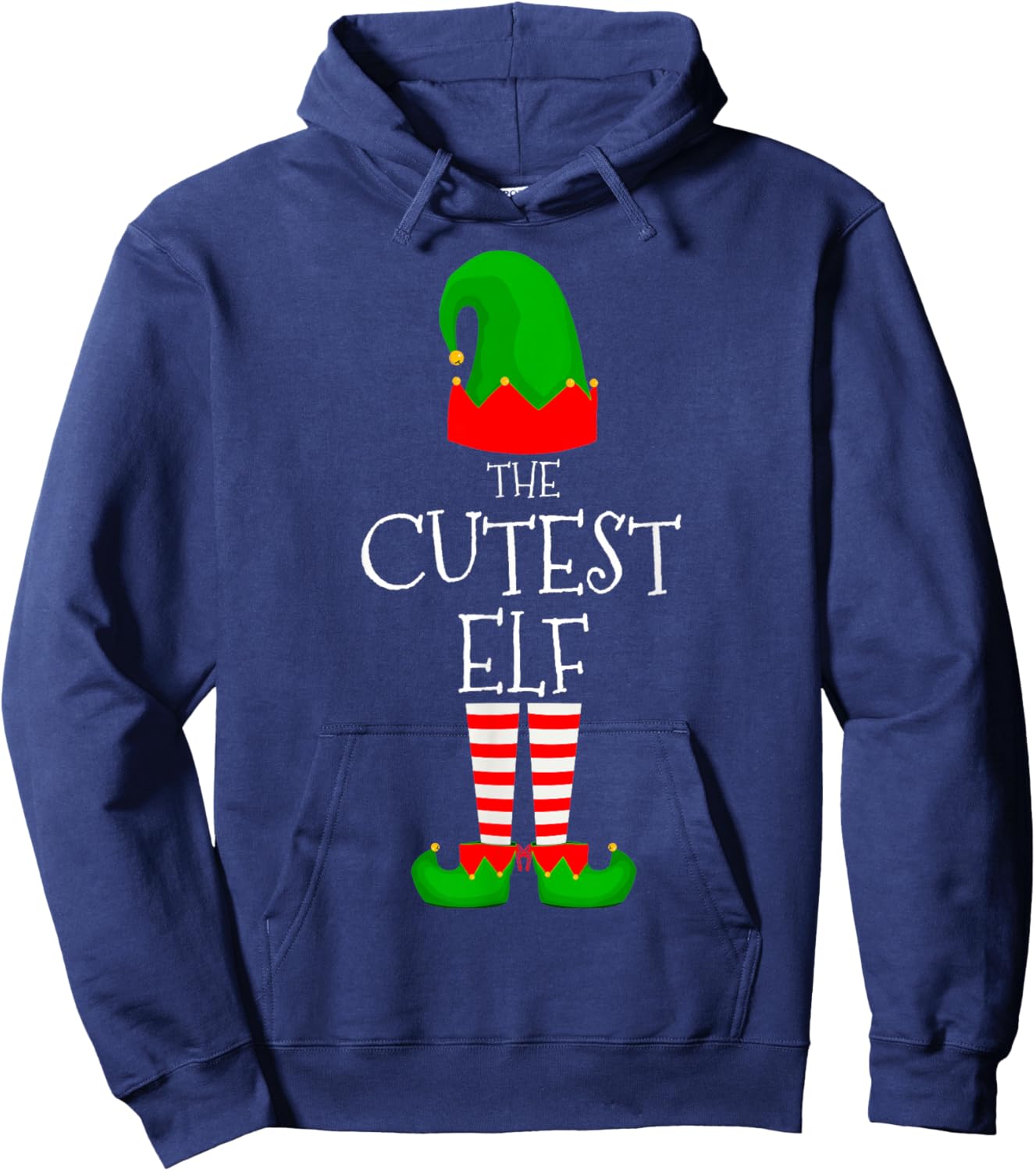 Cutest Elf Family Matching Group Funny Christmas Cute Girls Hoodie - Hoodie | Navy