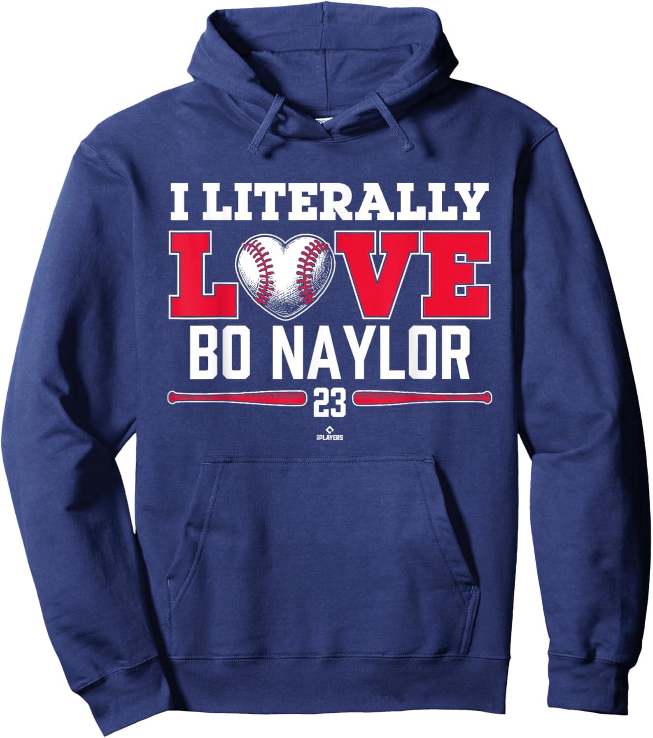 I Literally Love Bo Naylor Cleveland Baseball MLBPA Hoodie - Hoodie | Navy