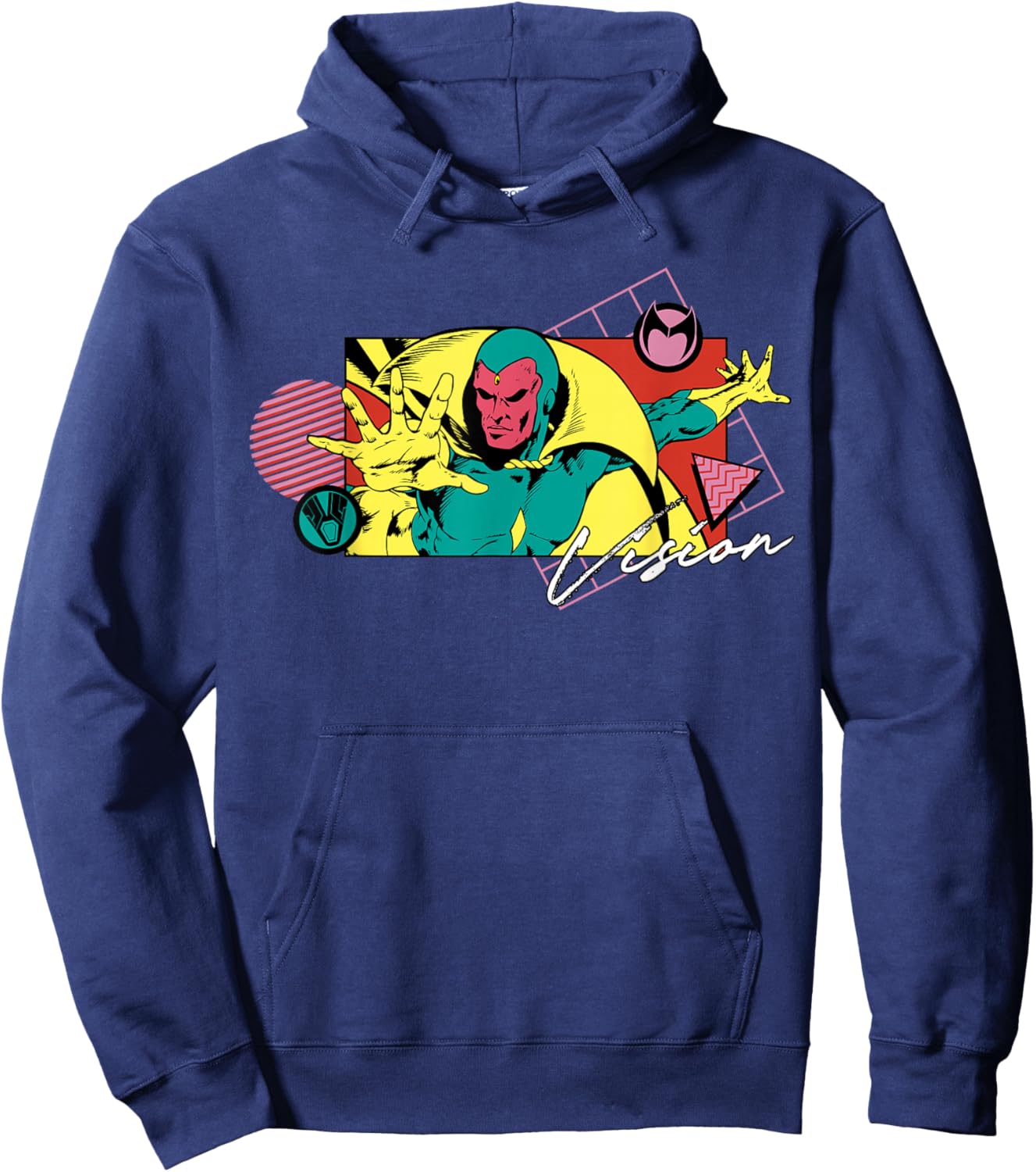 Marvel Valentine’s Day ’90s Couples Matching Vision Hoodie - Hoodie | Navy