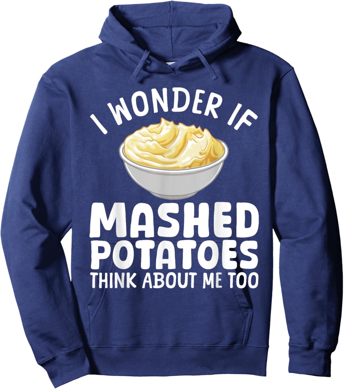 Mashed Potato Art Women Thanksgiving Mashed Potato Hoodie - Hoodie | Navy